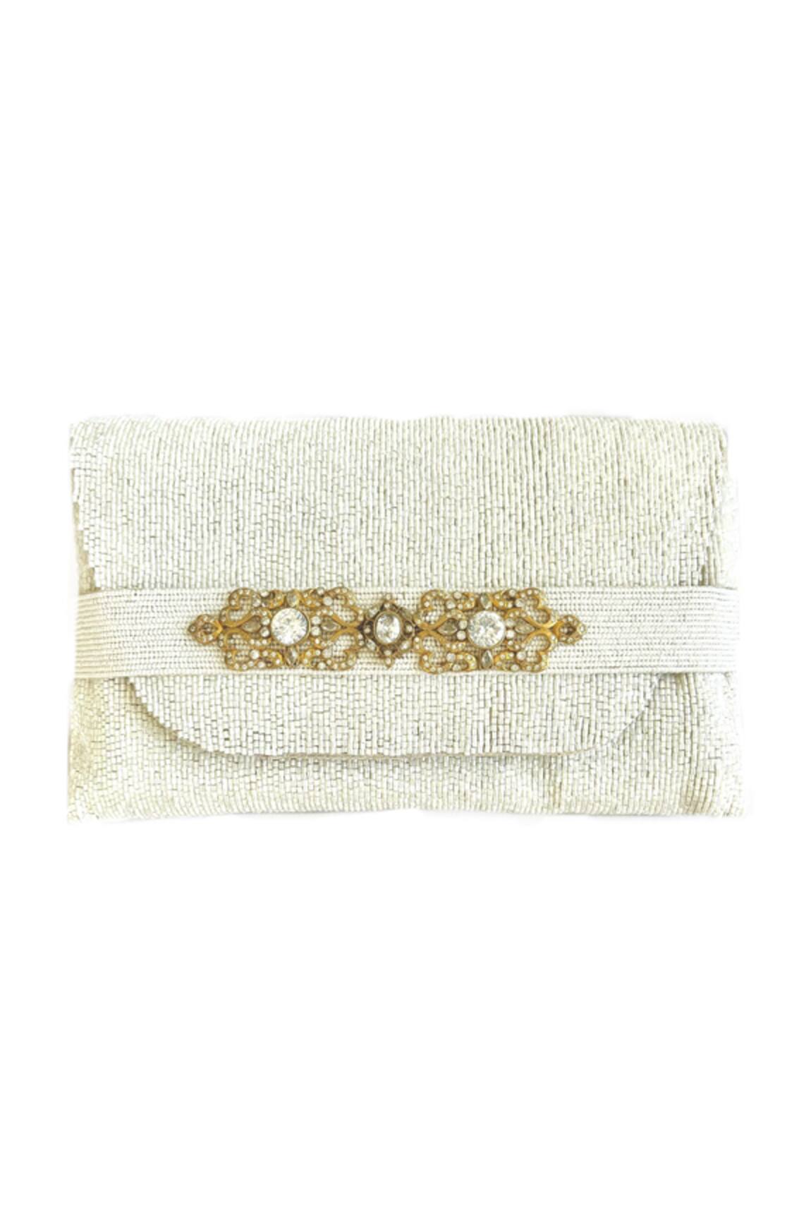 Kokommo Artem Cutdana Floral Embroidered Clutch