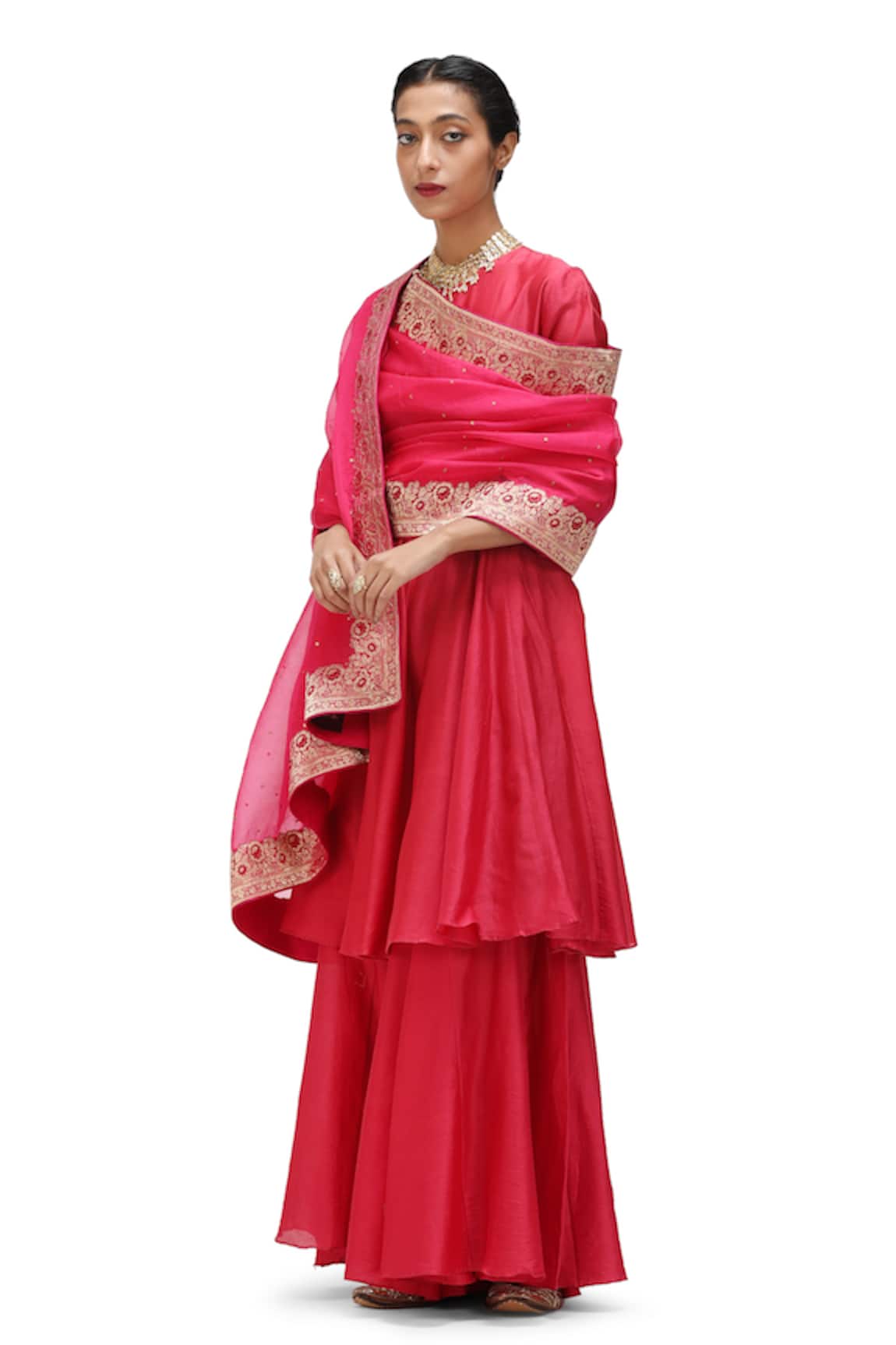 Mimamsaa Daman Brocade Hem Dupatta 