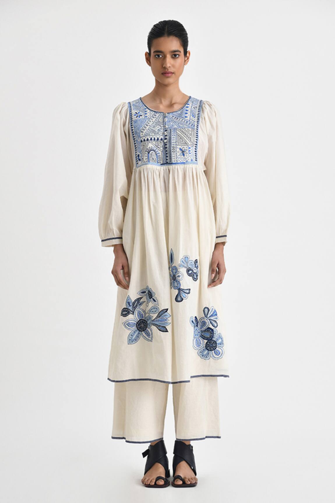 Payal Pratap Florina Handloom Cotton Flared Pant 