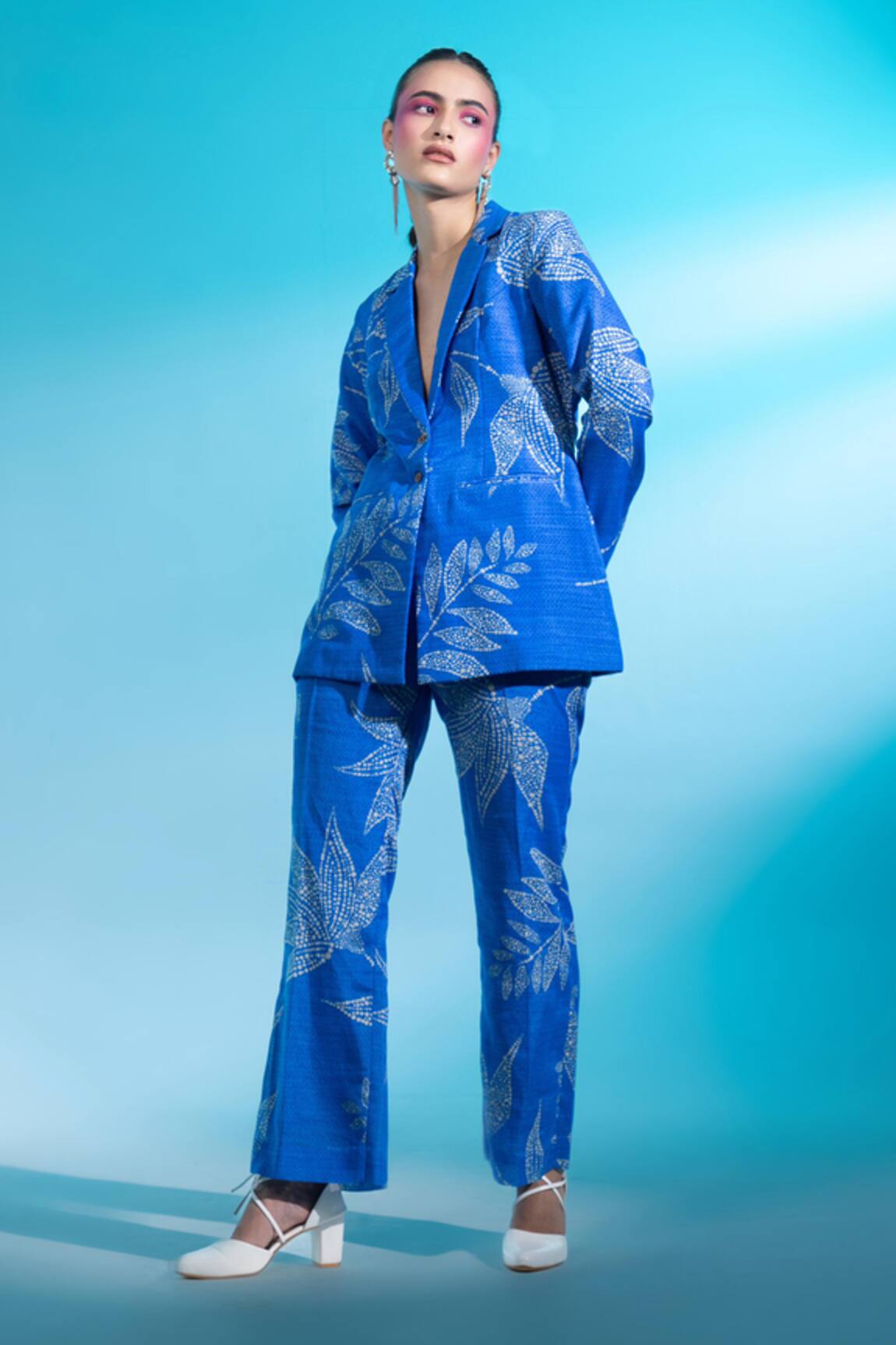 Gazab by Miku Kumar Foliage Print Jacket With Pant