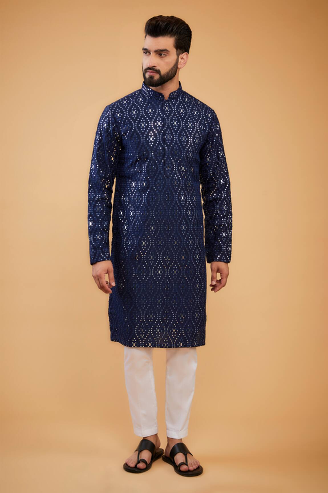 Kasbah Regal Mirror Work Embroidered Kurta 