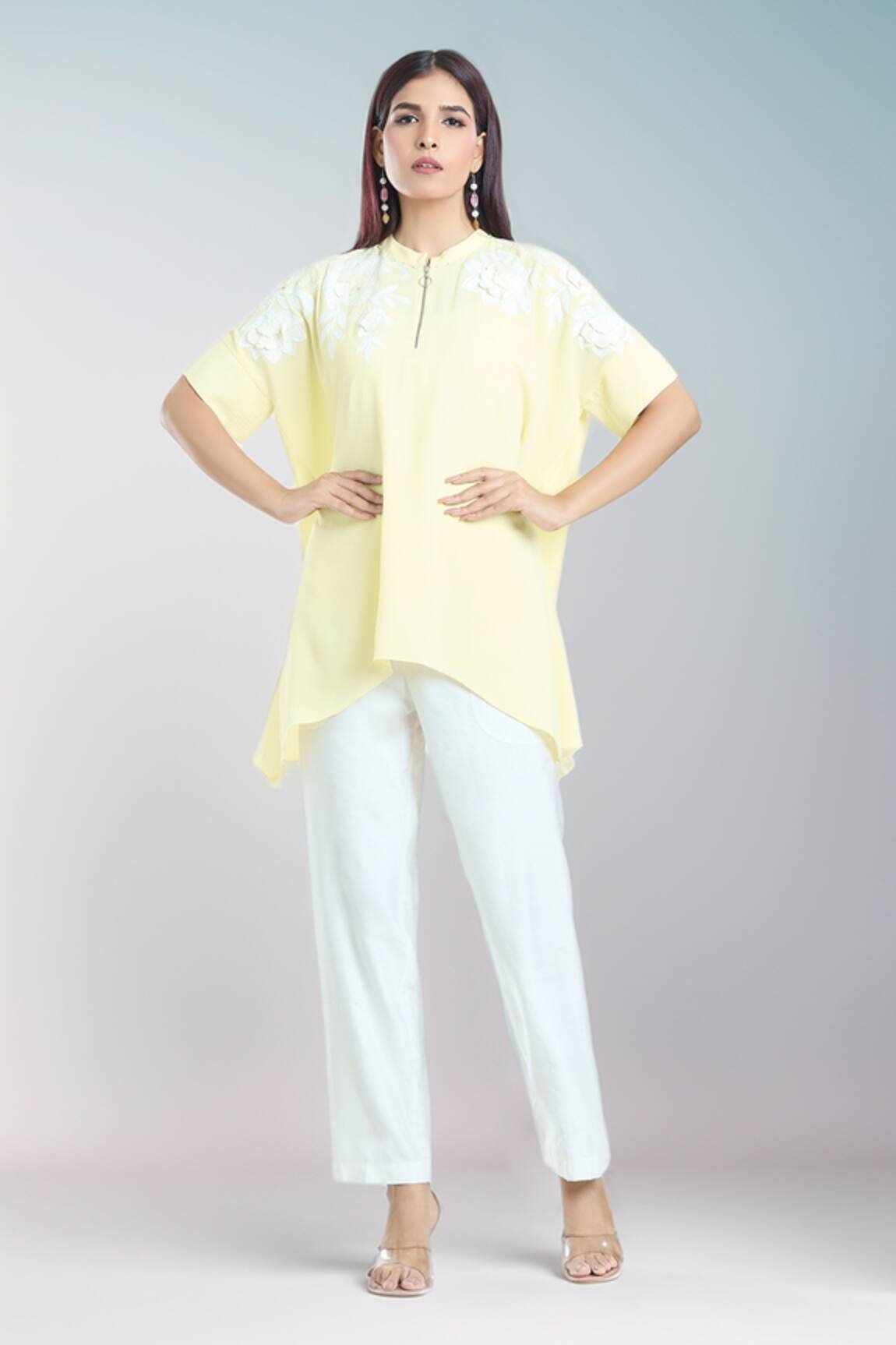 NAMRATA JOSHIPURA Dahlia Embroidered Handkerchief Top 