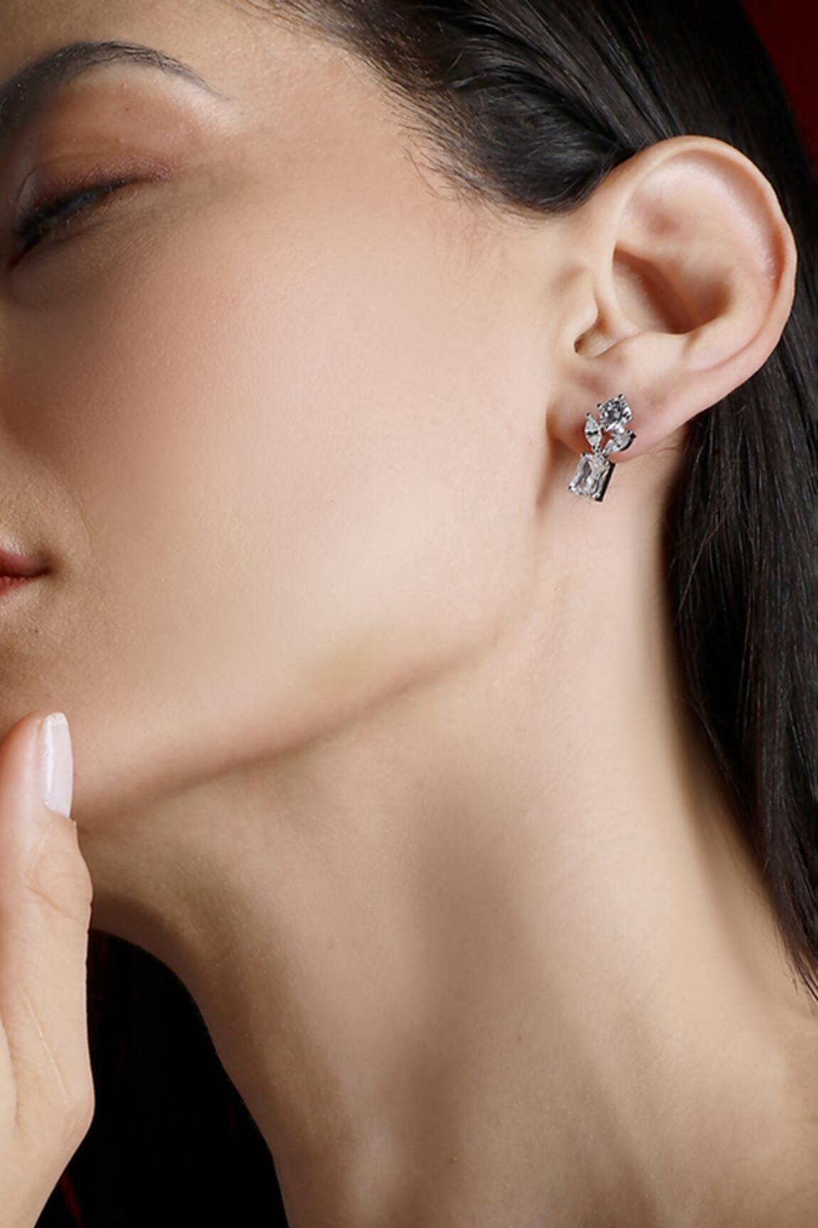 Dugran By Dugristyle Khatta Floral Cluster Stud Earrings