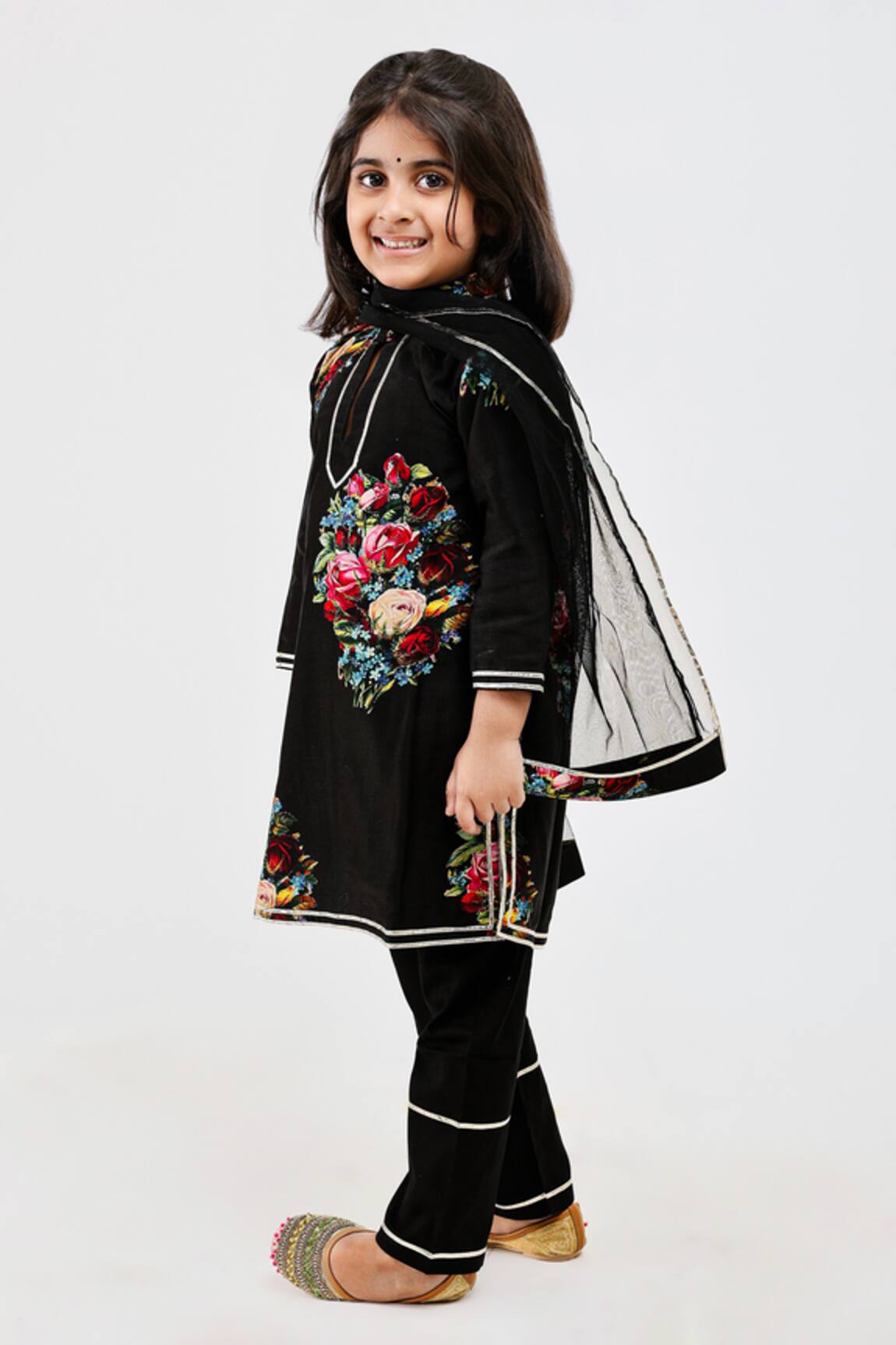 Mamma Plz Floral Print Kurta Pyjama Set 