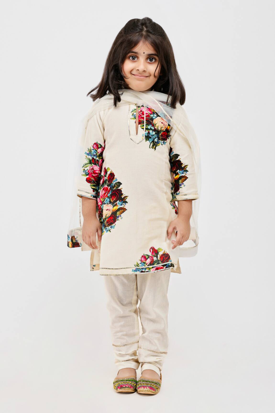 Mamma Plz Flora Print Kurta Pyjama Set 