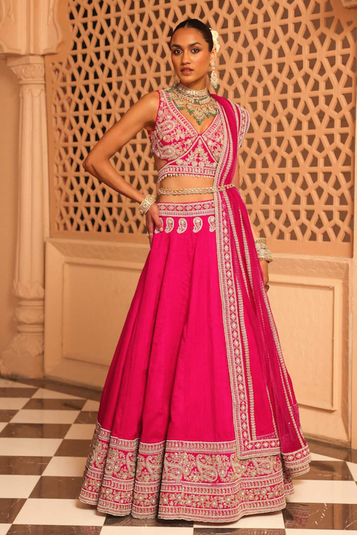 Sheetal Batra Ilma Paisley Embroidered Lehenga Set