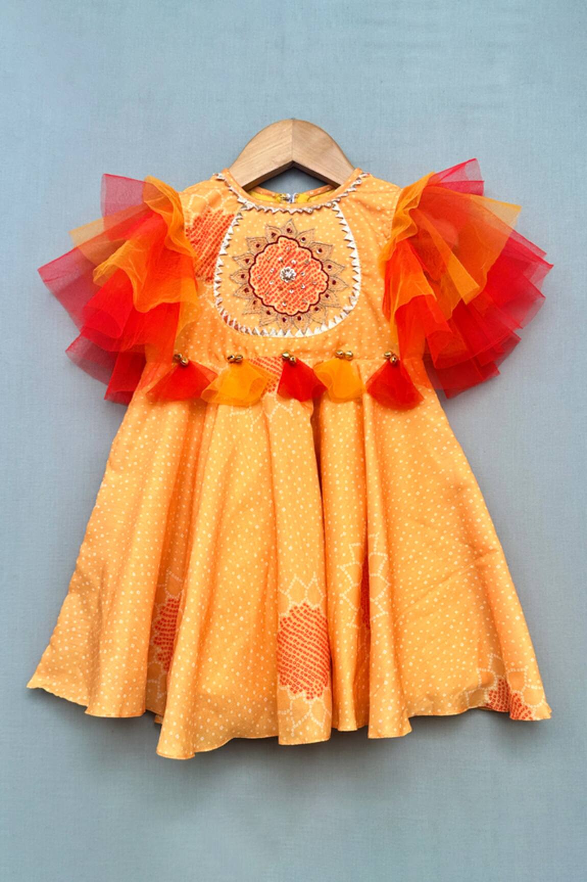 Label Neeti Floral Embroidered Yoke Dress