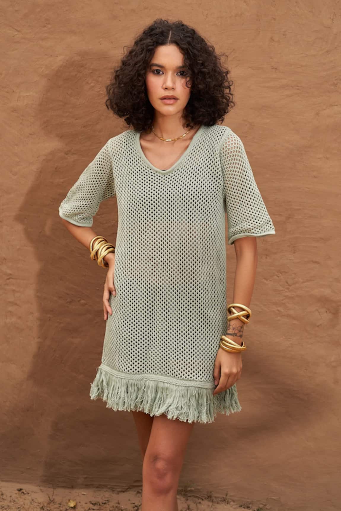 Shop Nirvanaa Amaya Knit Dress