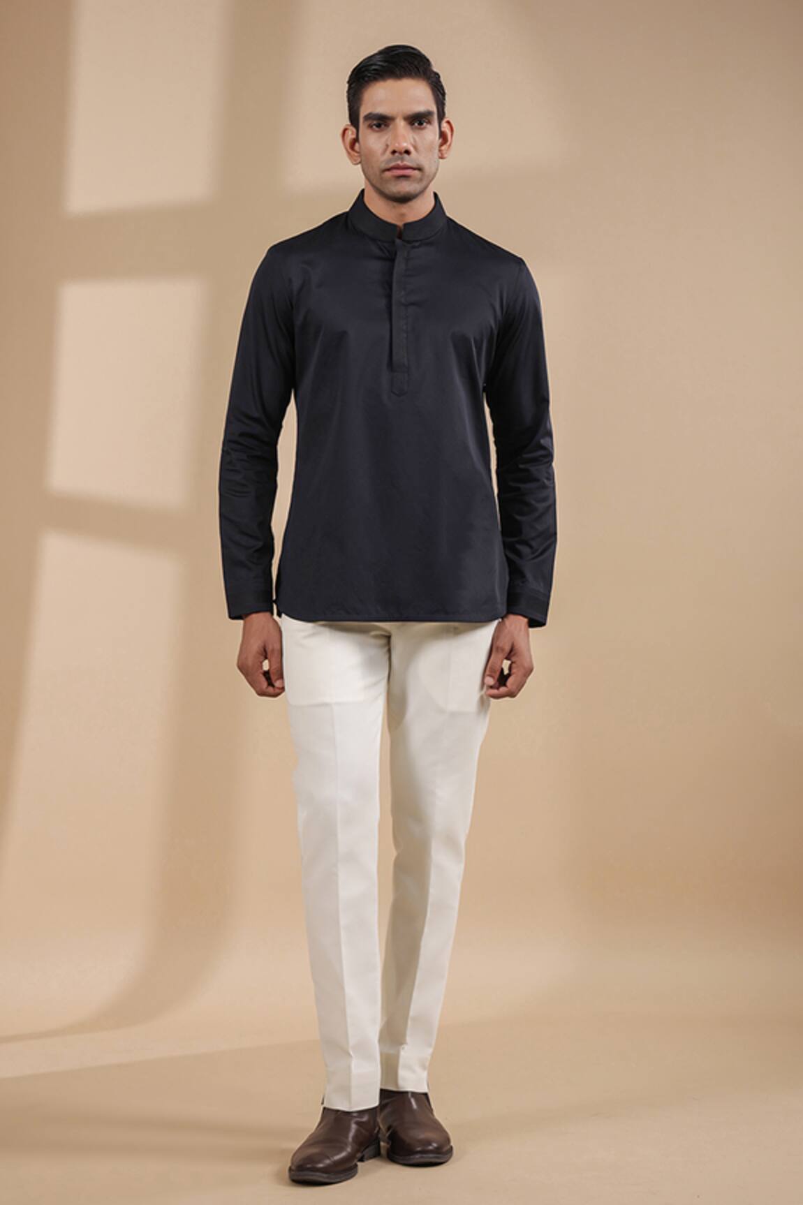 Raw & Rustic By Niti Bothra Solid Potli Lined Kurta 