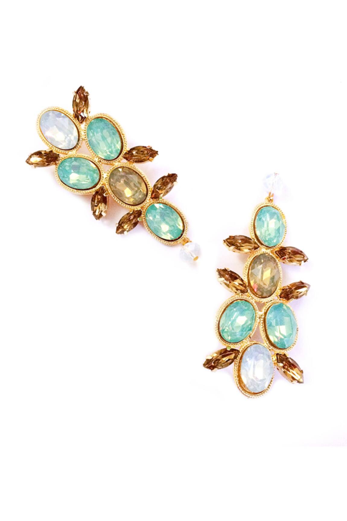 Ornamaas Abstract Motif Embellished Earrings