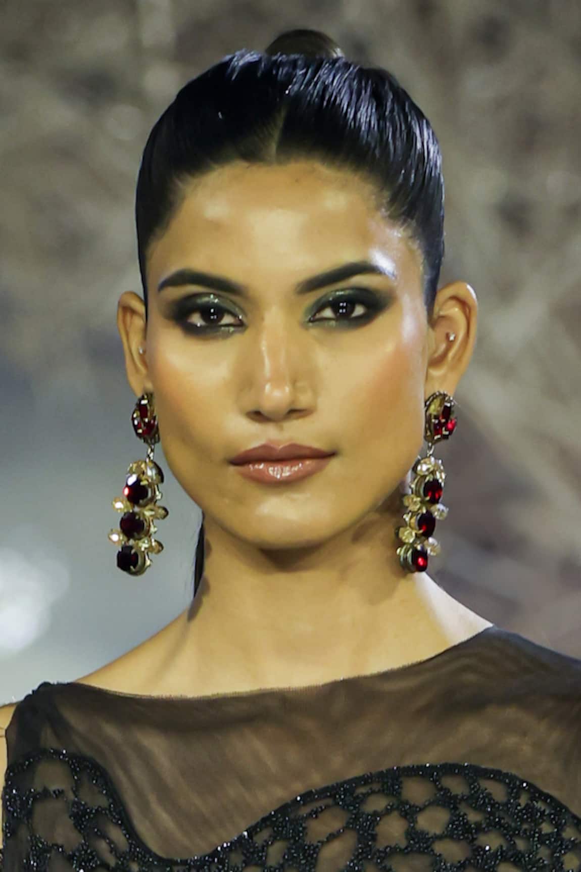 Ornamaas Geometric Motif Embellished Earrings 