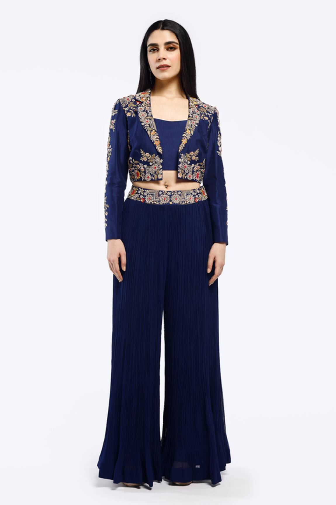 Onaya Zardozi Embellished Jacket Sharara Set