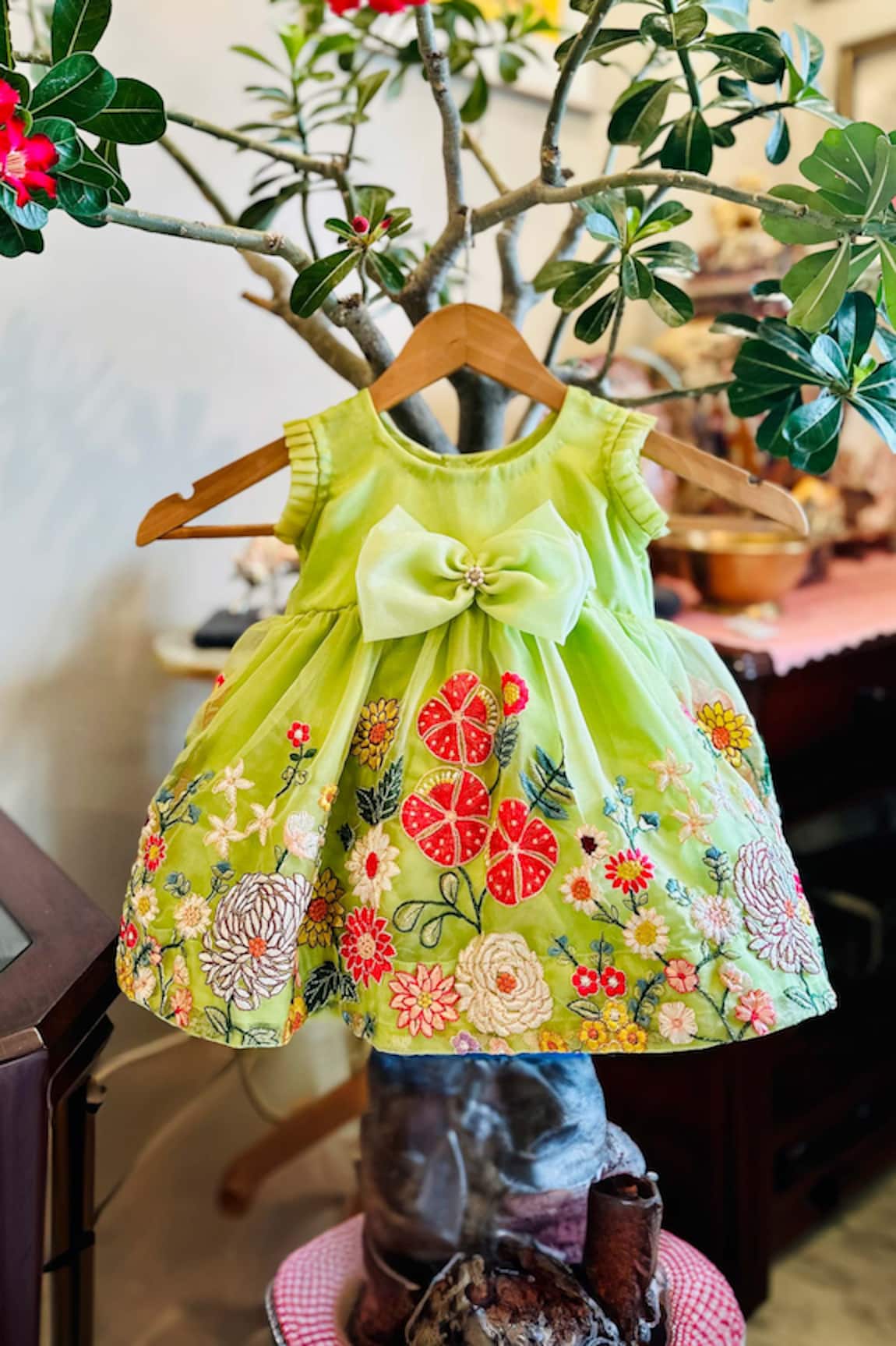 Rage Attire-Sweta Saria Floral Embroidered Dress 