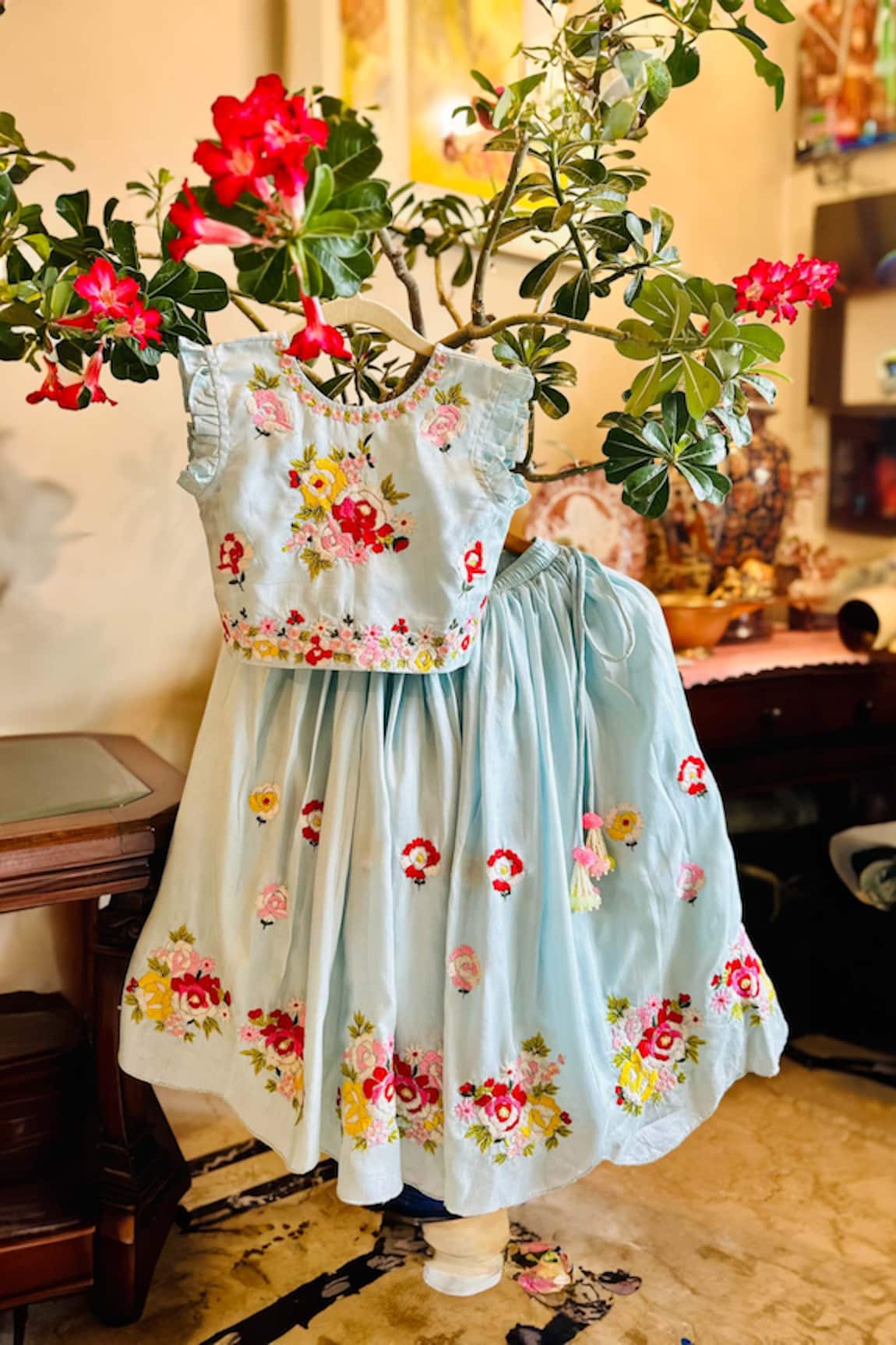 Rage Attire-Sweta Saria Convent Floral Lehenga With Blouse 