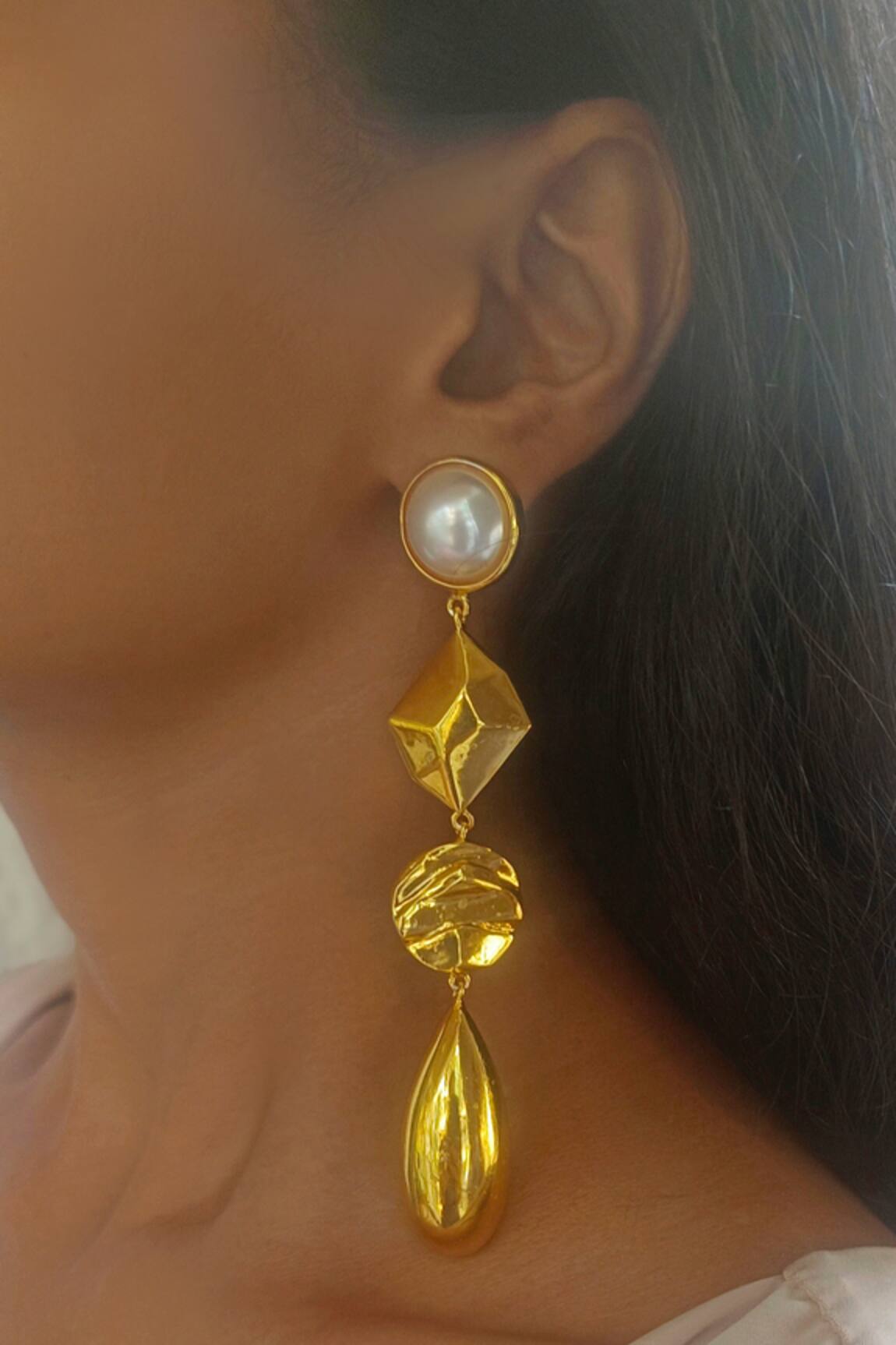 Bblingg Pearl Embellished Dangler Earrings