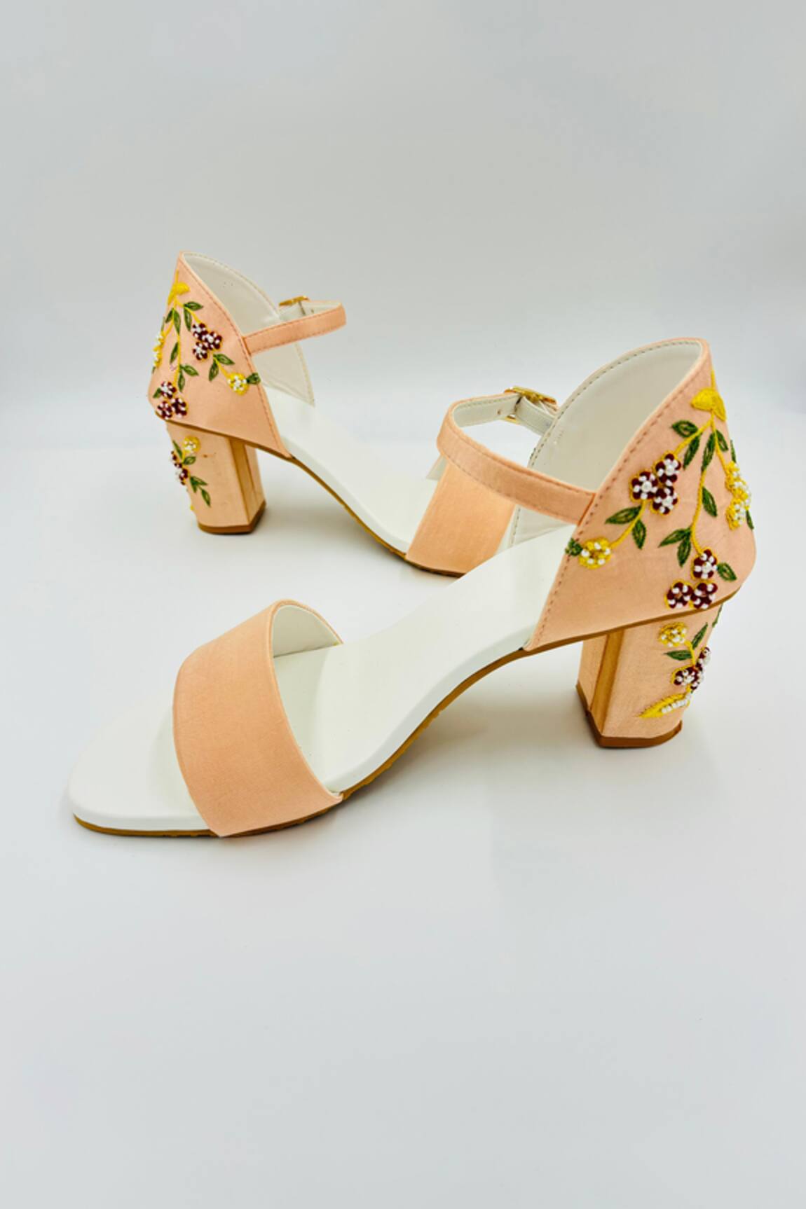 Shiveen Shiveen Avidya Floral Embroidered Heels 