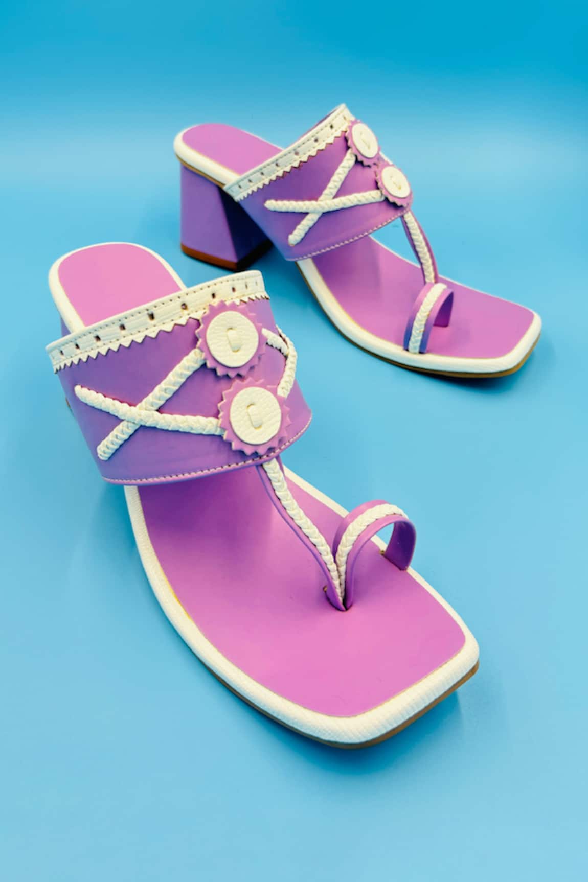 Shiveen Shiveen Tarangini Braided Woven Kolhapuri Heels 
