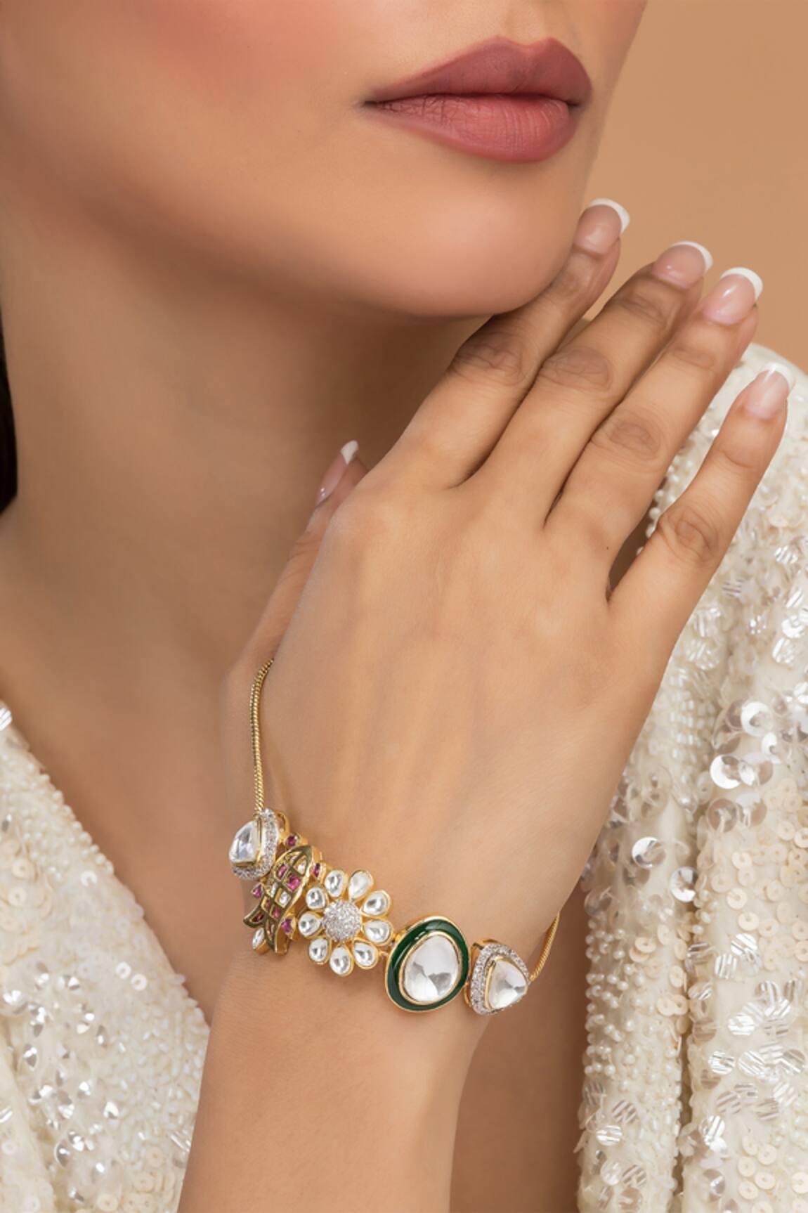 Vasundhara Qamar Stone Embellished Bracelet