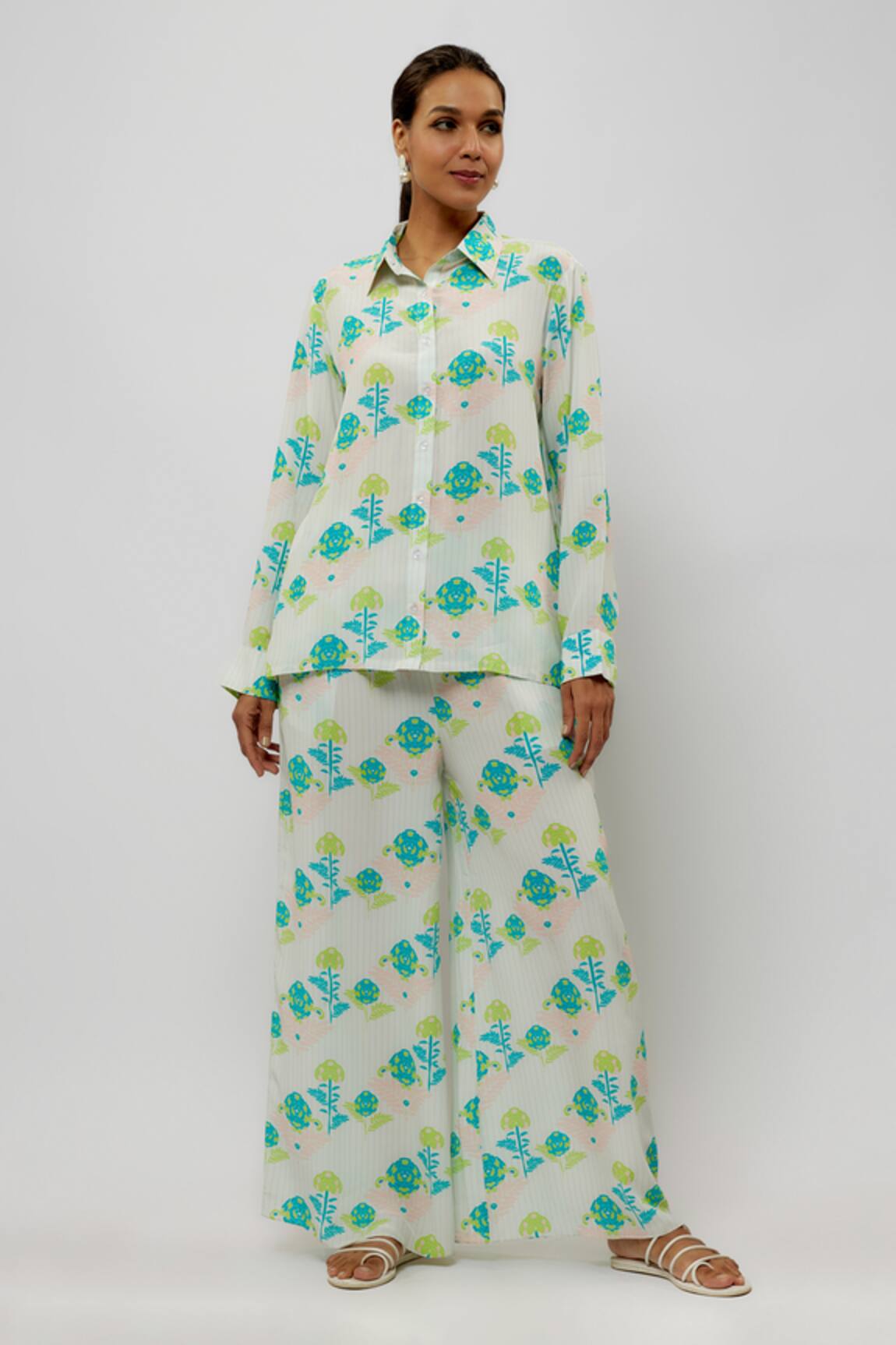 PS Pret by Payal Singhal Iris Jaipuri Print Shirt With Pant 