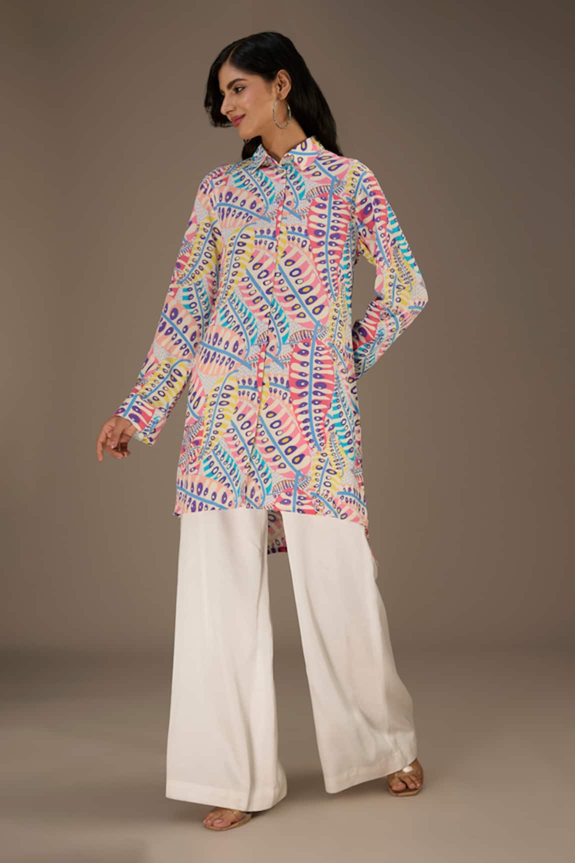 PS Pret By Payal Singhal Poison Ivy Print Long Shirt 