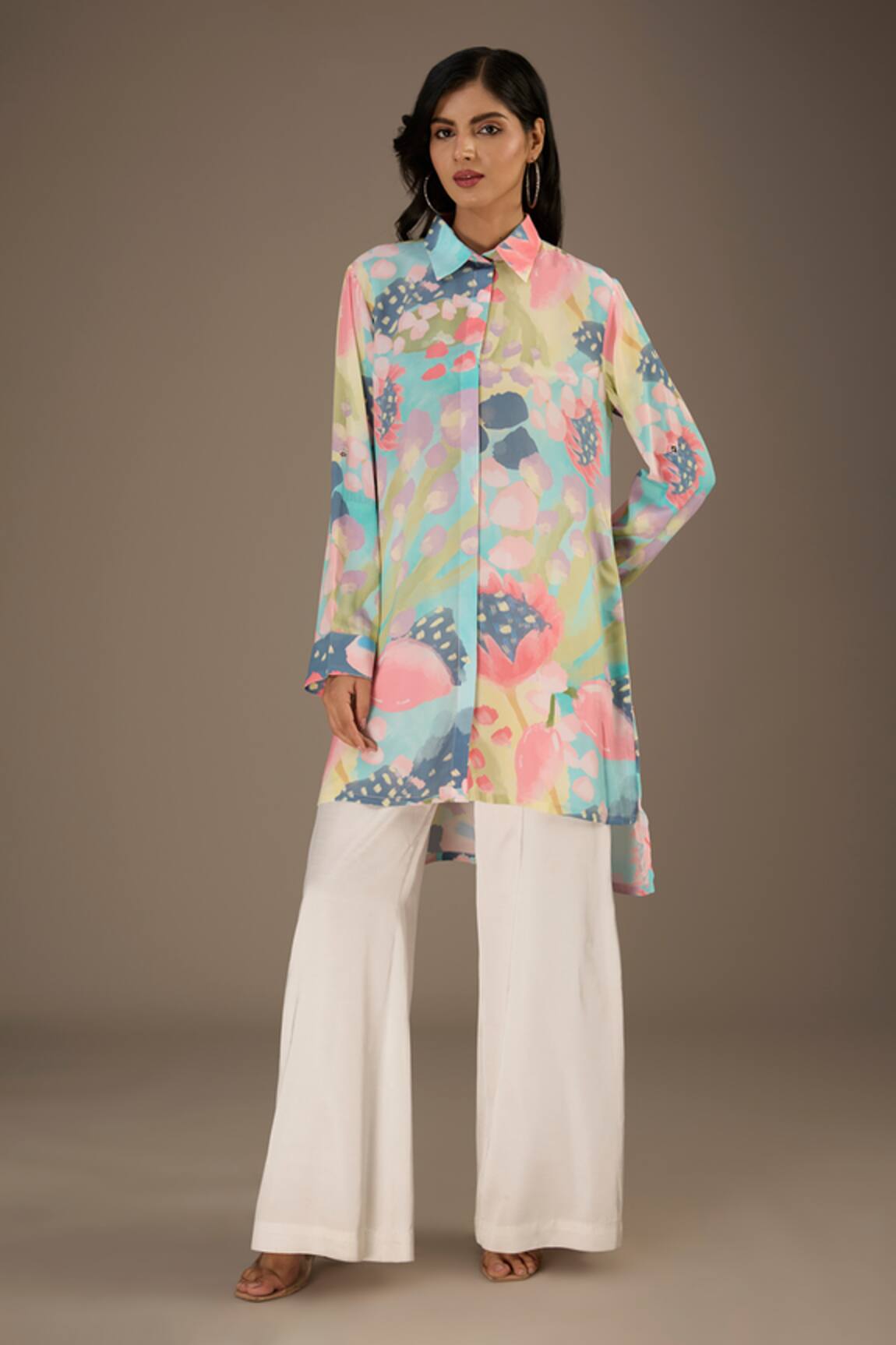 PS Pret By Payal Singhal Euphoria Print Long Shirt 