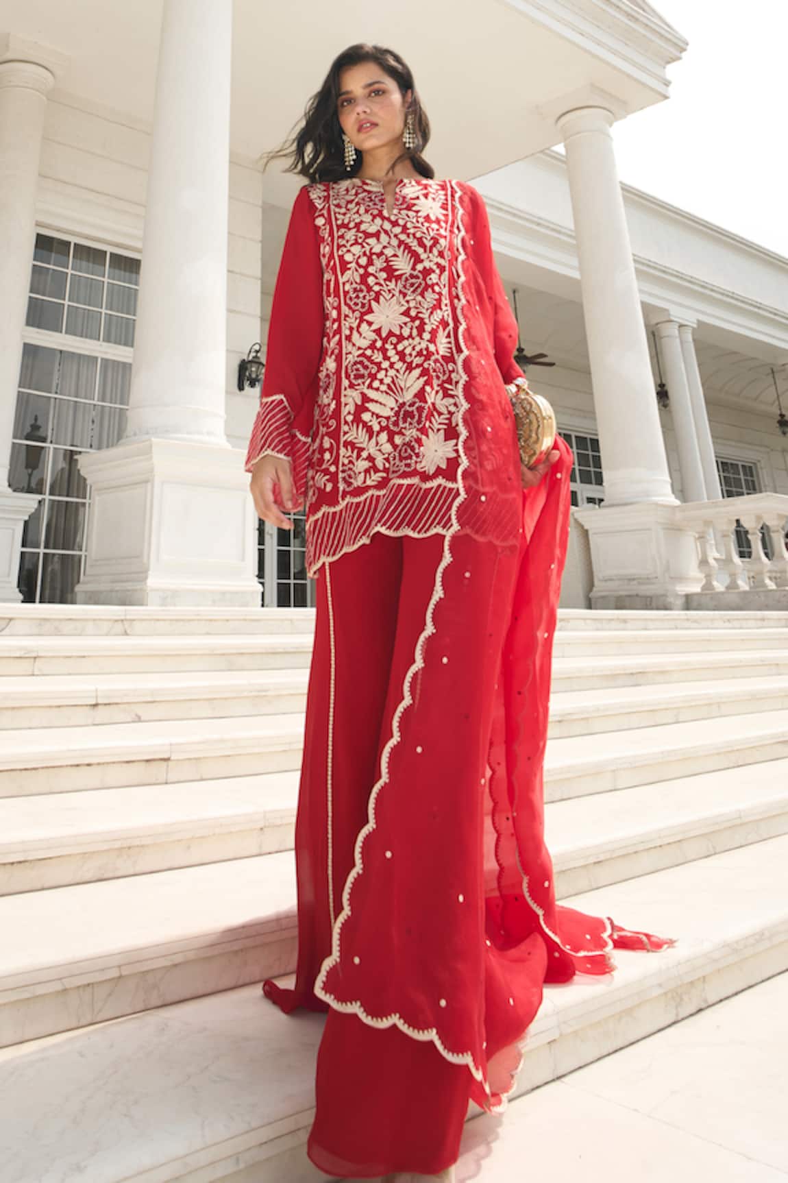 Label Sanya Gulati Zari Embroidered Kurta Set 