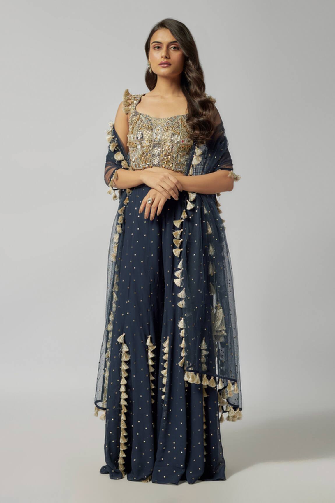 Payal Singhal Florin Embroidered Choli Sharara Set 