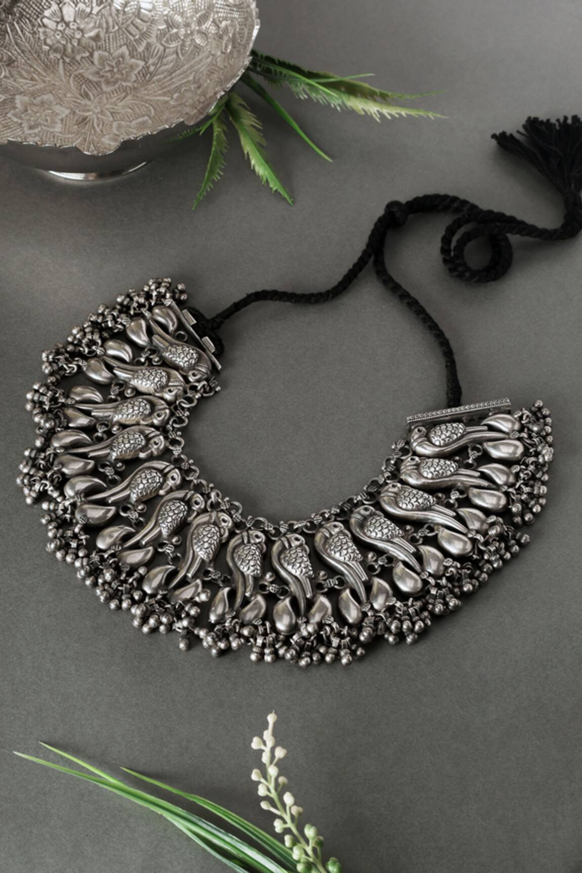 Mero Jewellery Peacock Ghunghroo Tassel Necklace 