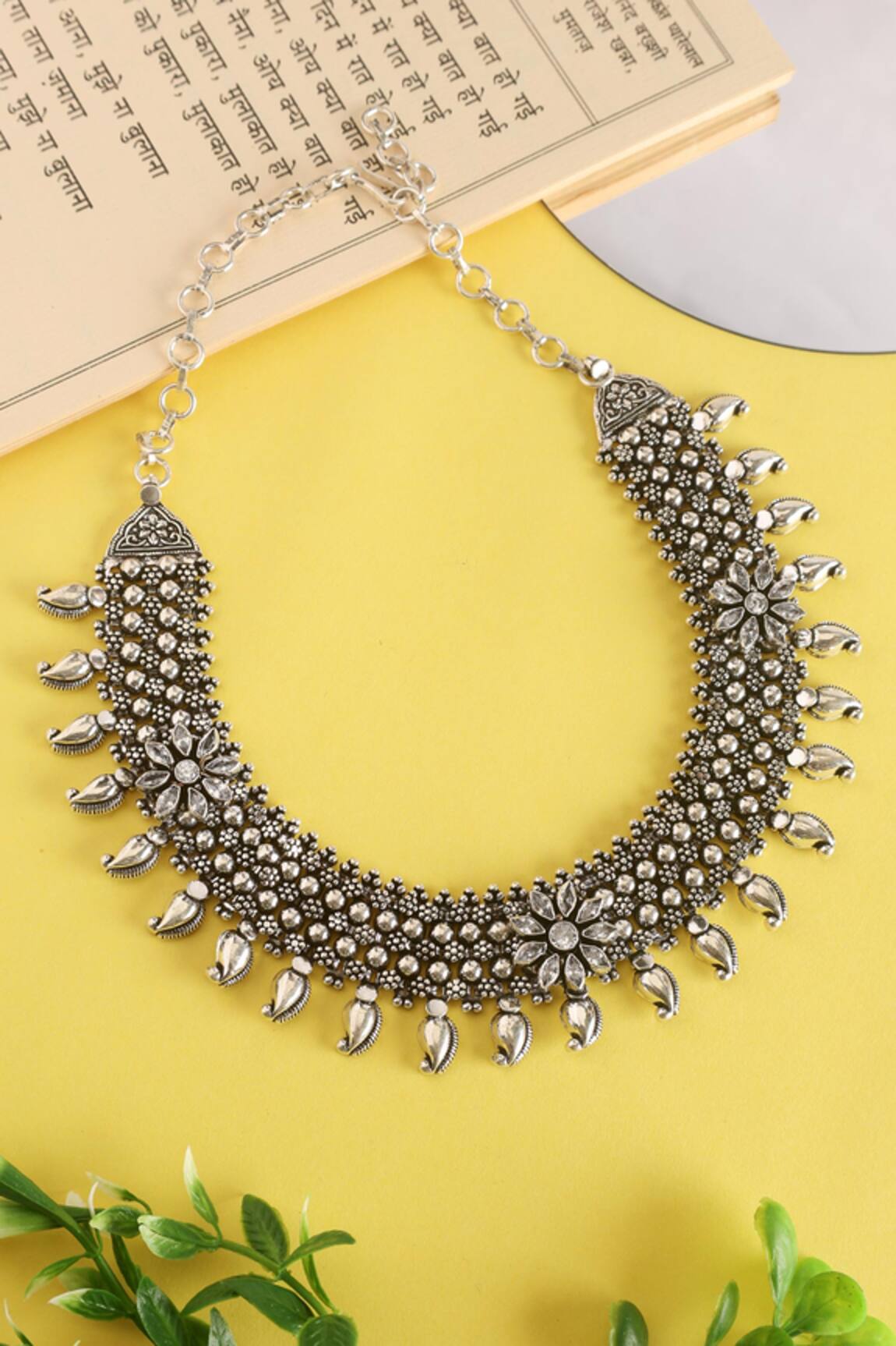 Mero Jewellery Cubic Zirconia Embellished Tribal Choker