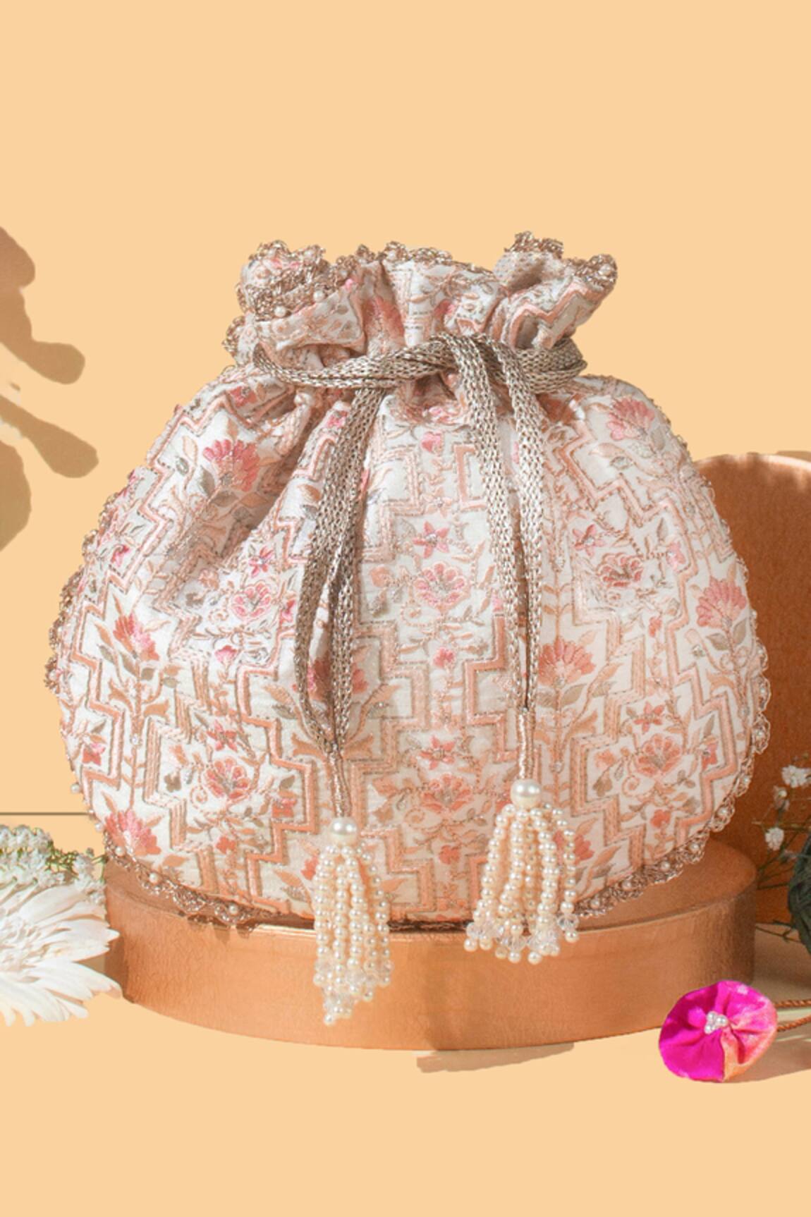 Amyra Mogra Embroidered Scallop Potli