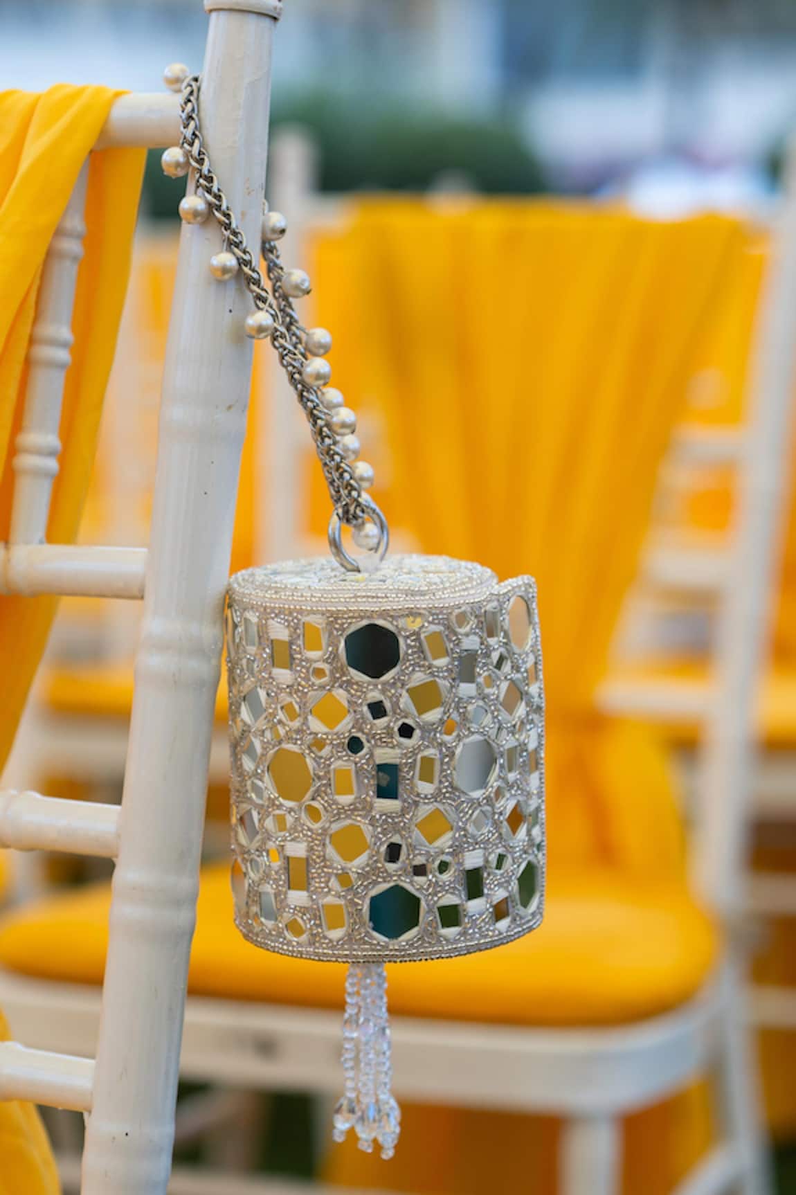 Nayaab By Sonia Aynali Boshkeh Sheesha Embroidered Potli Bag 