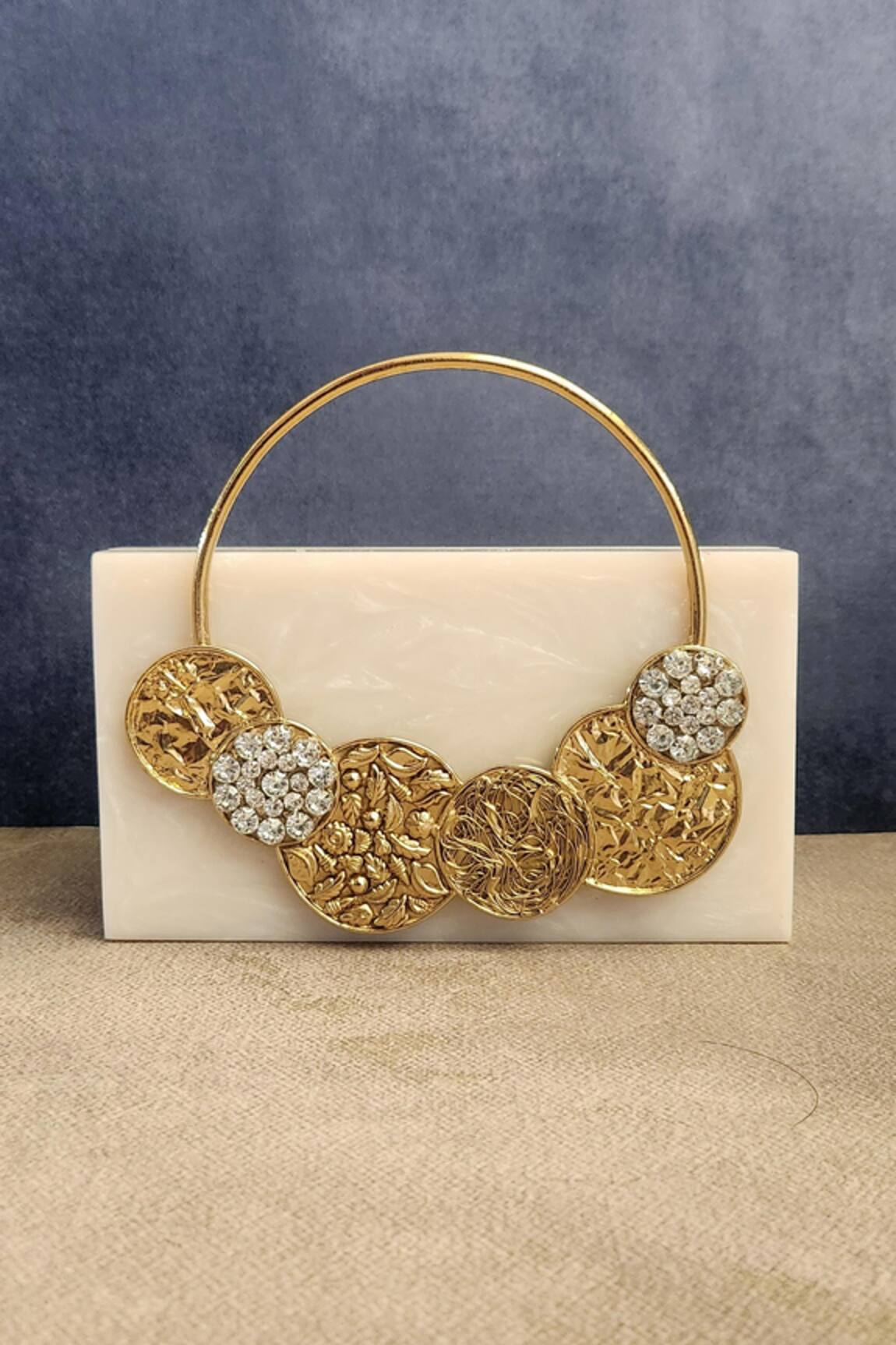 Adwita Bags & Jewels Charis Carved Clutch