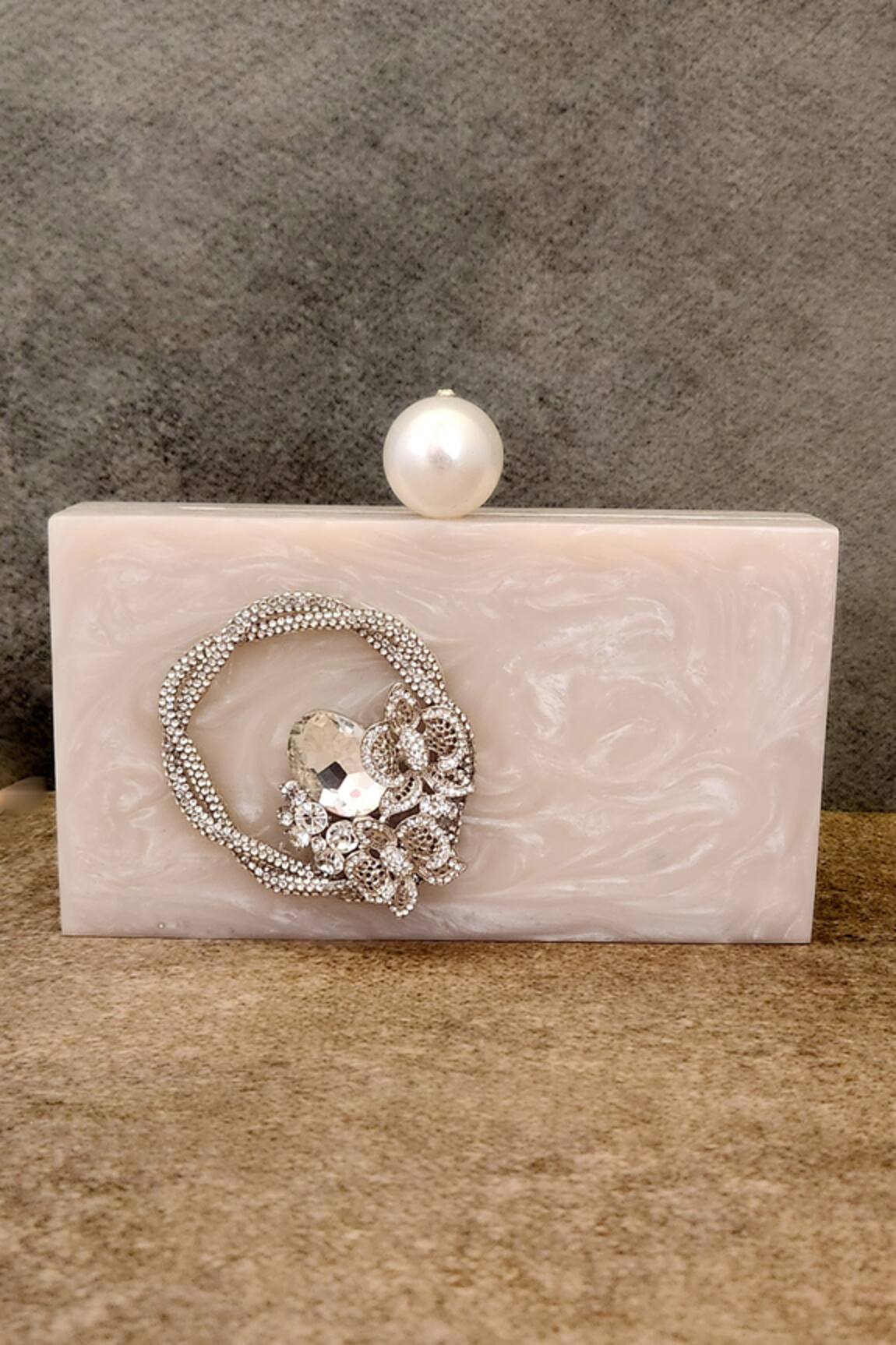 Adwita Bags & Jewels Crystal Saga Embellished Clutch Bag