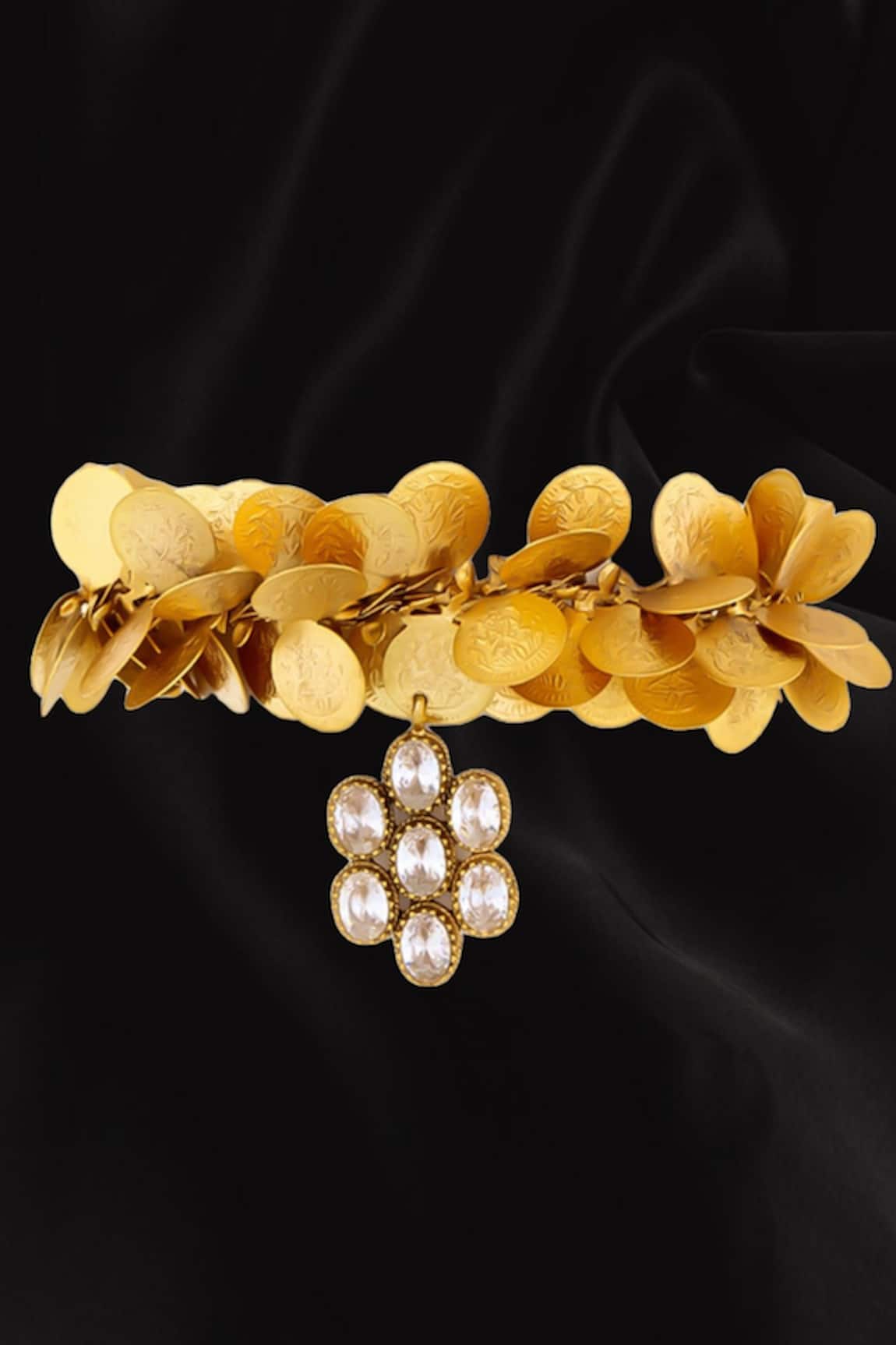 Suhani Pittie Embossed Coin Cluster Choker 