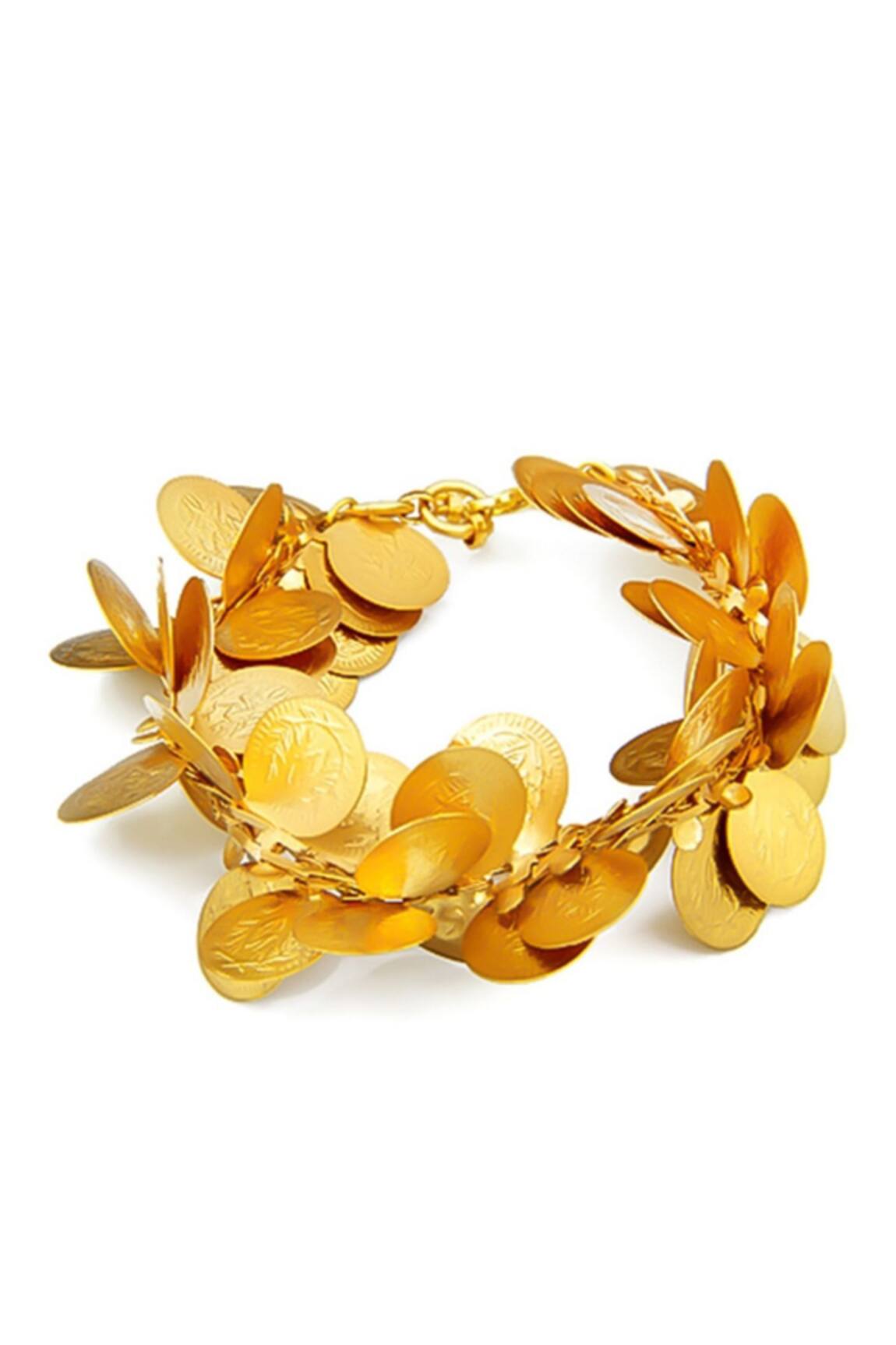 Suhani Pittie Embossed Coin Cluster Bracelet 