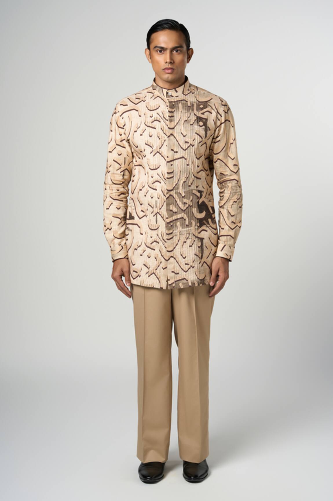 Line out line Stucco Print Kurta 