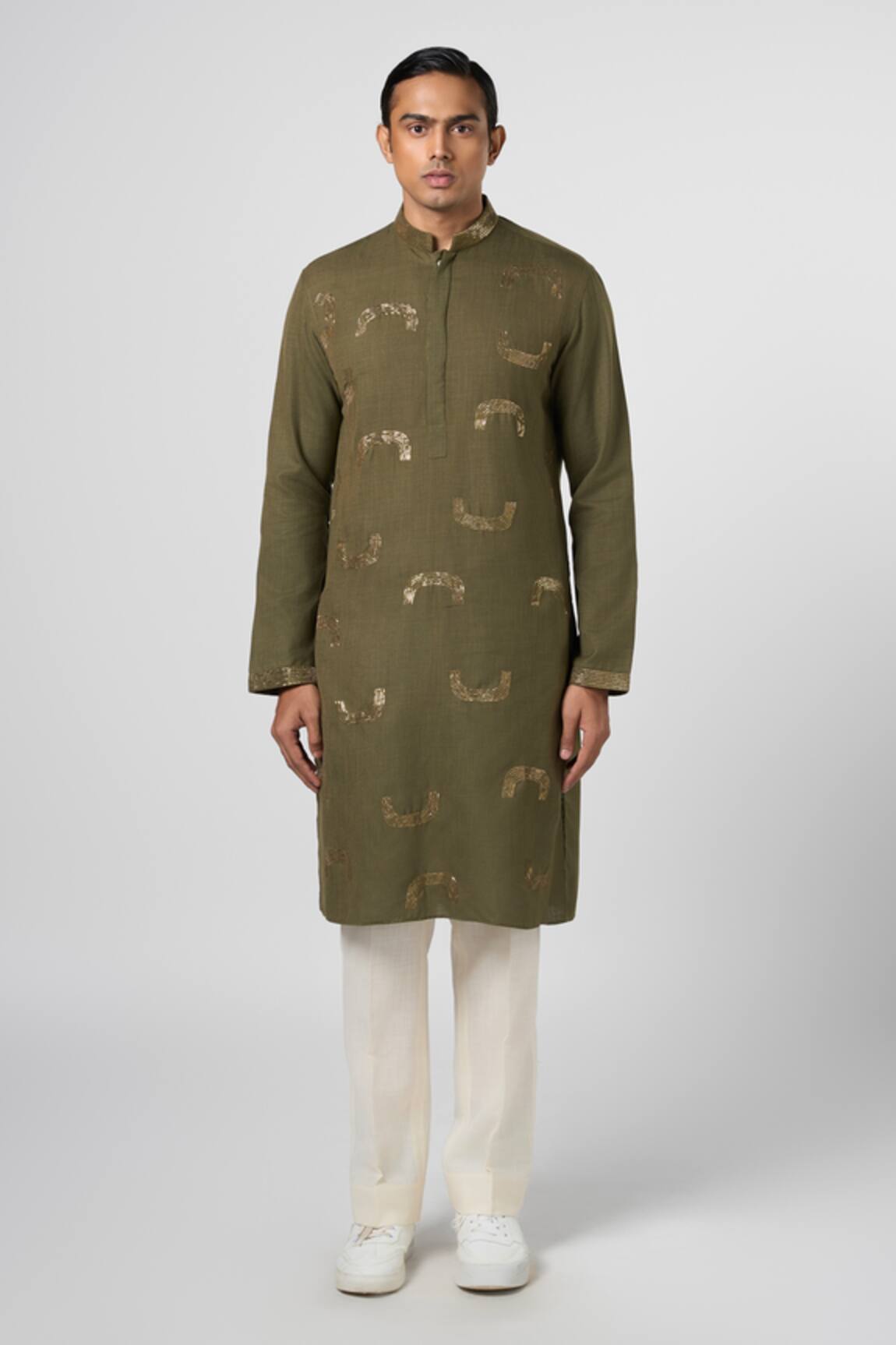 Line out line Pitta Embroidered Kurta 