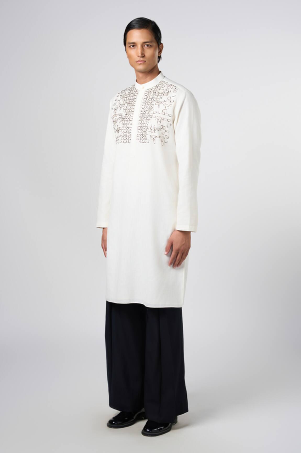Line out line Crystal Embroidered Kurta 