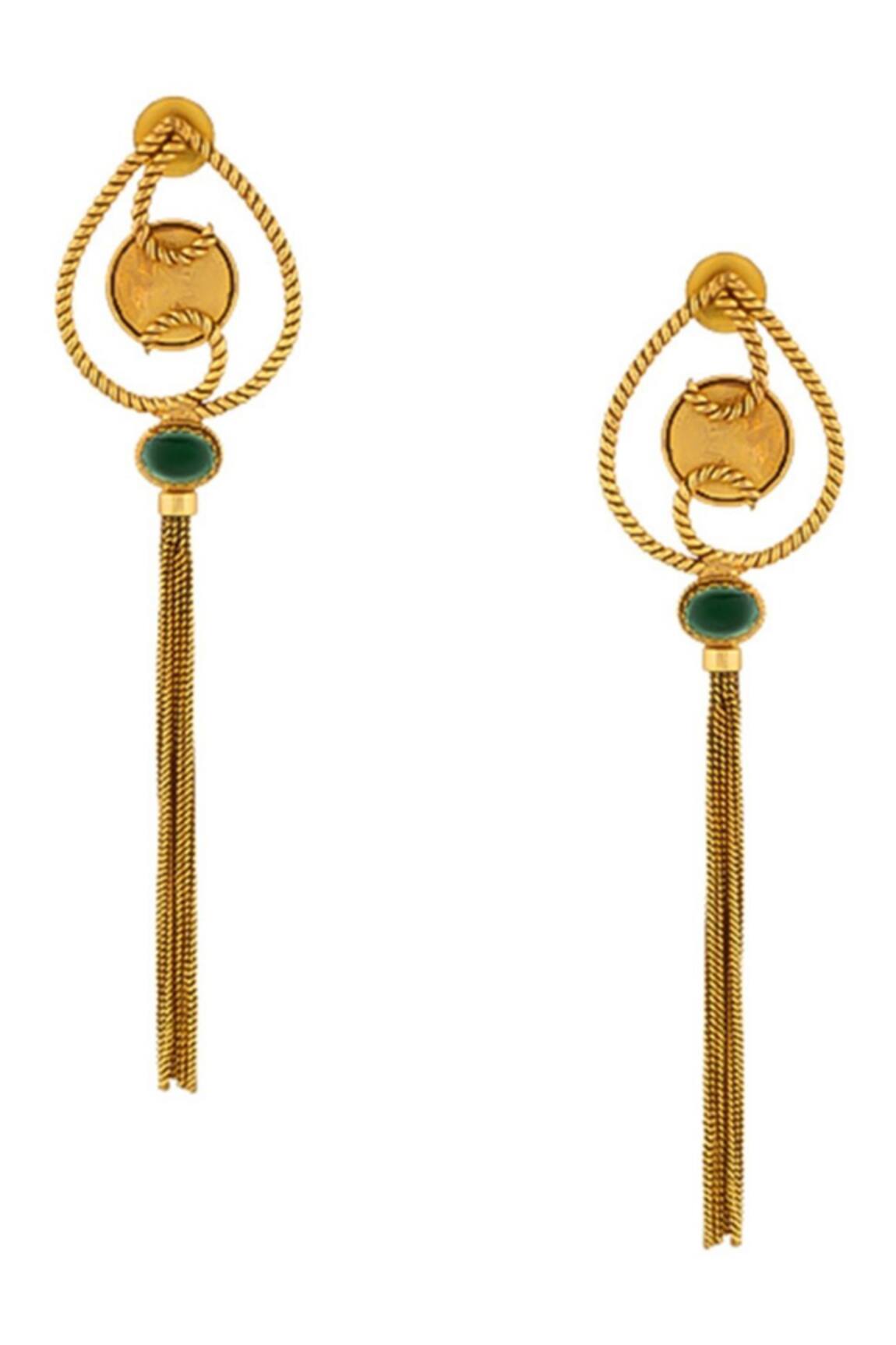 Suhani Pittie Shield Coin Motif Earrings