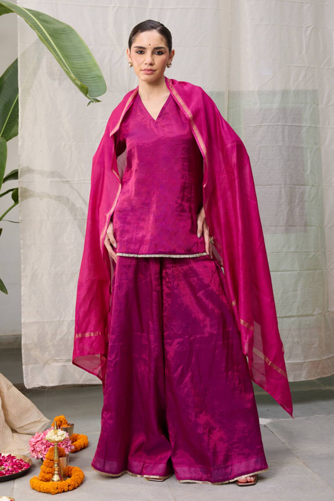 Raas Life Amala Kiran Lace Embellished Flared Pant 