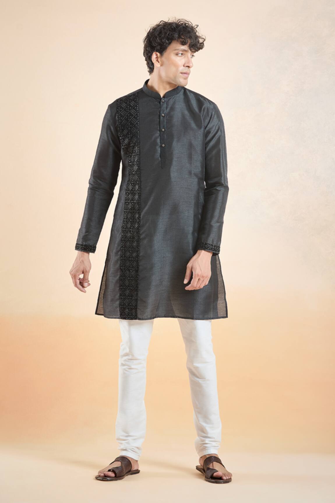 Arihant Rai Sinha Panel Embroidered Kurta 