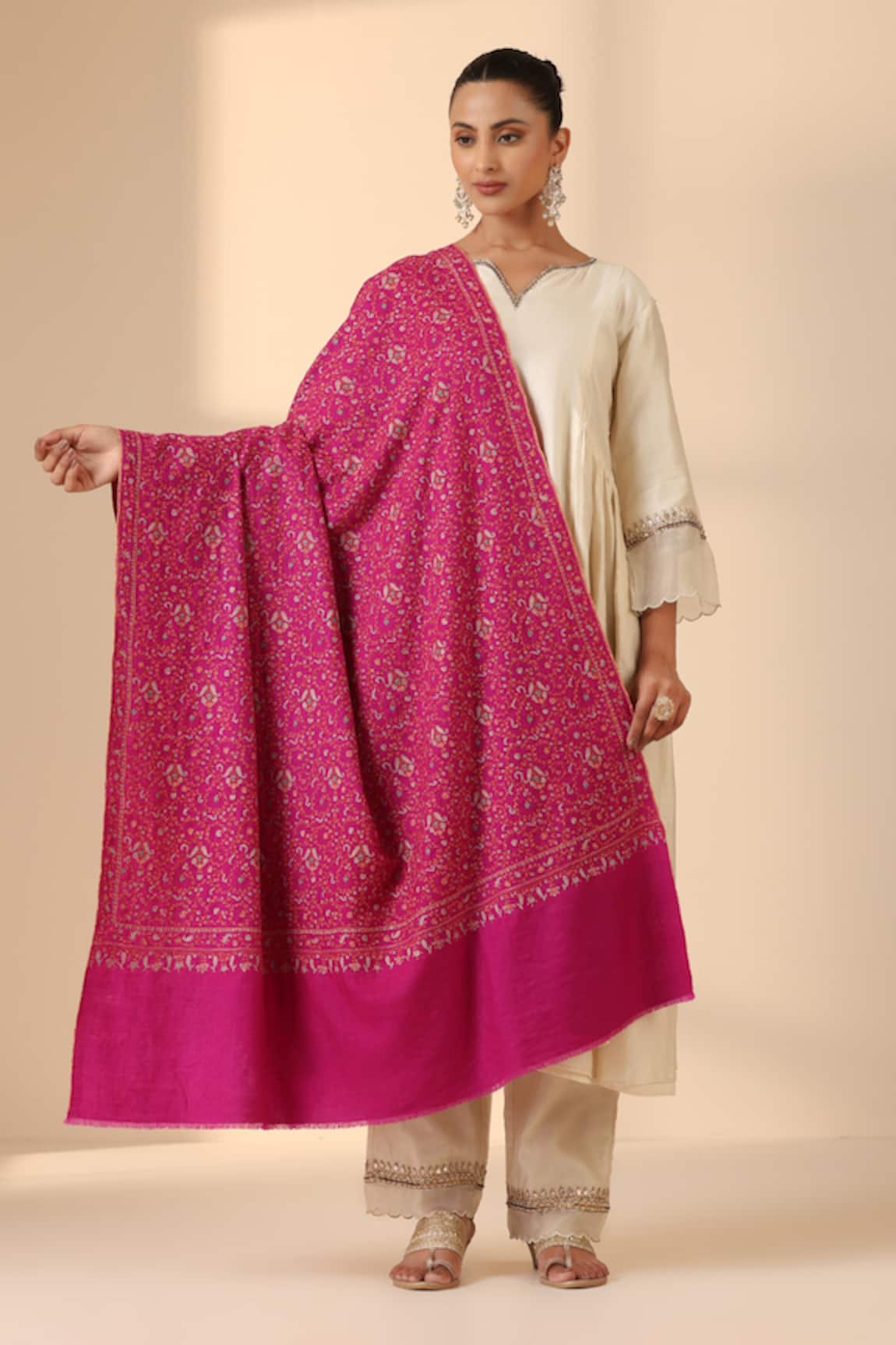 Dusala Krishina Pashmina Embroidered Shawl