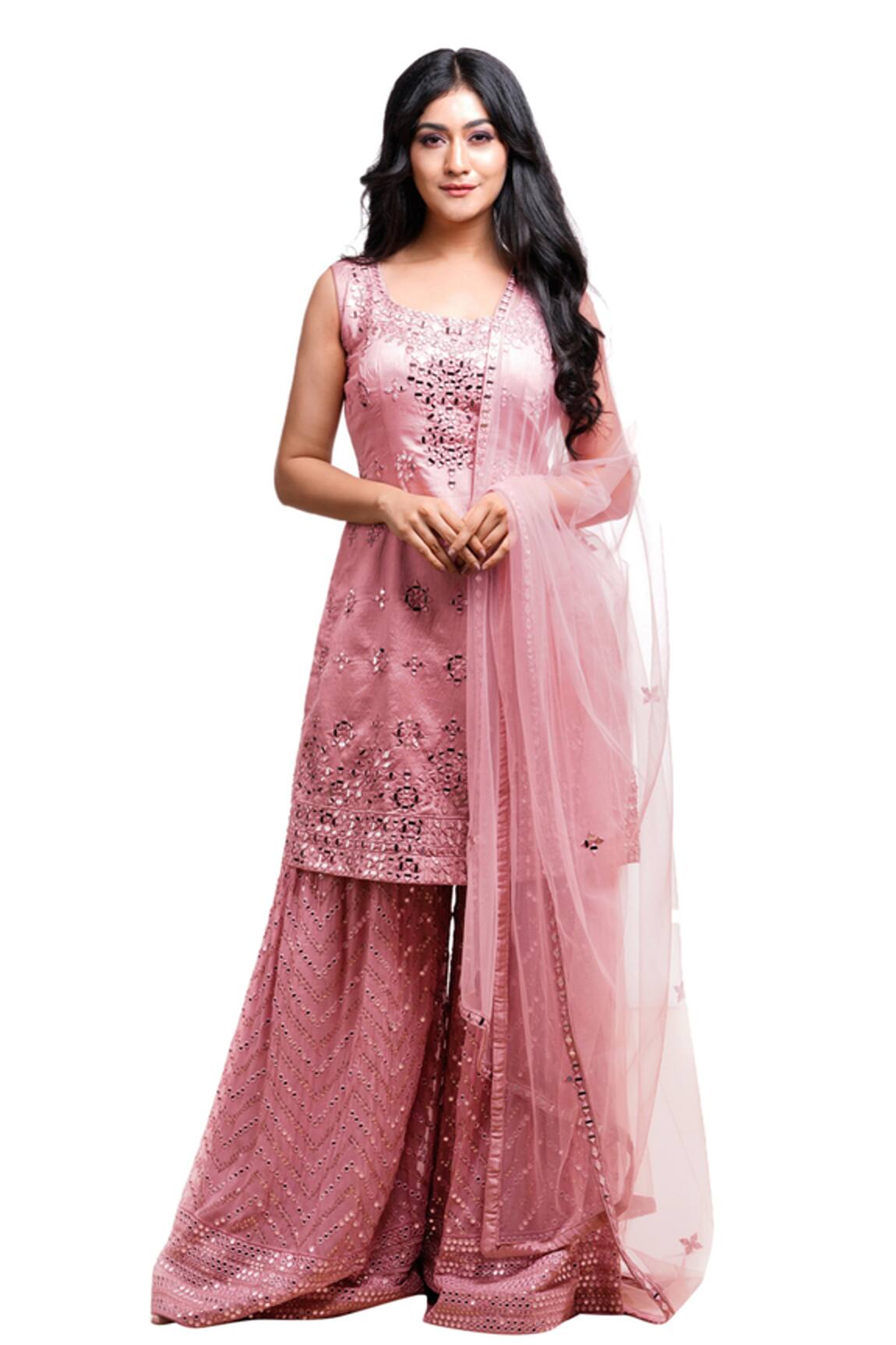 Archana Kochhar Raw Silk Resham Embroidered Kurta Set