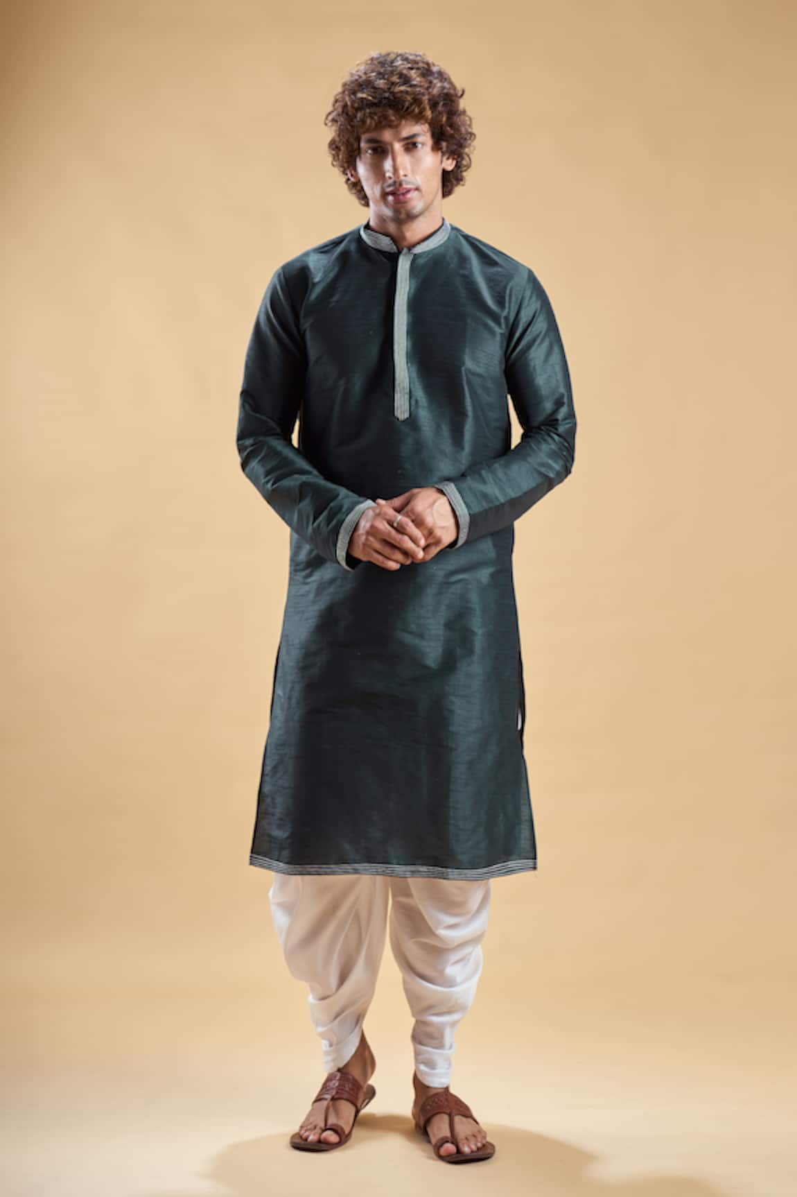 Arihant Rai Sinha Placement Embroidered Kurta With Dhoti Pant 