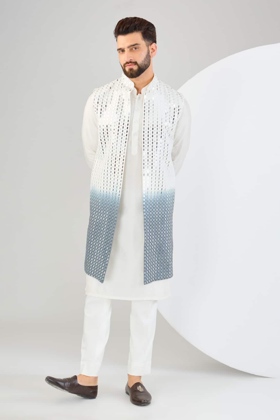 Kasbah Mirrorwork Shaded Open Shrug 
