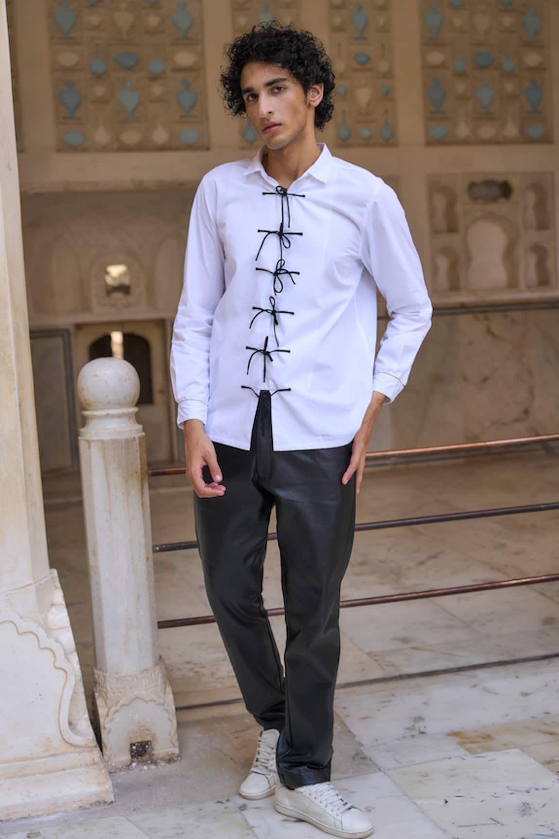 Dash And Dot Knot Button Shirt