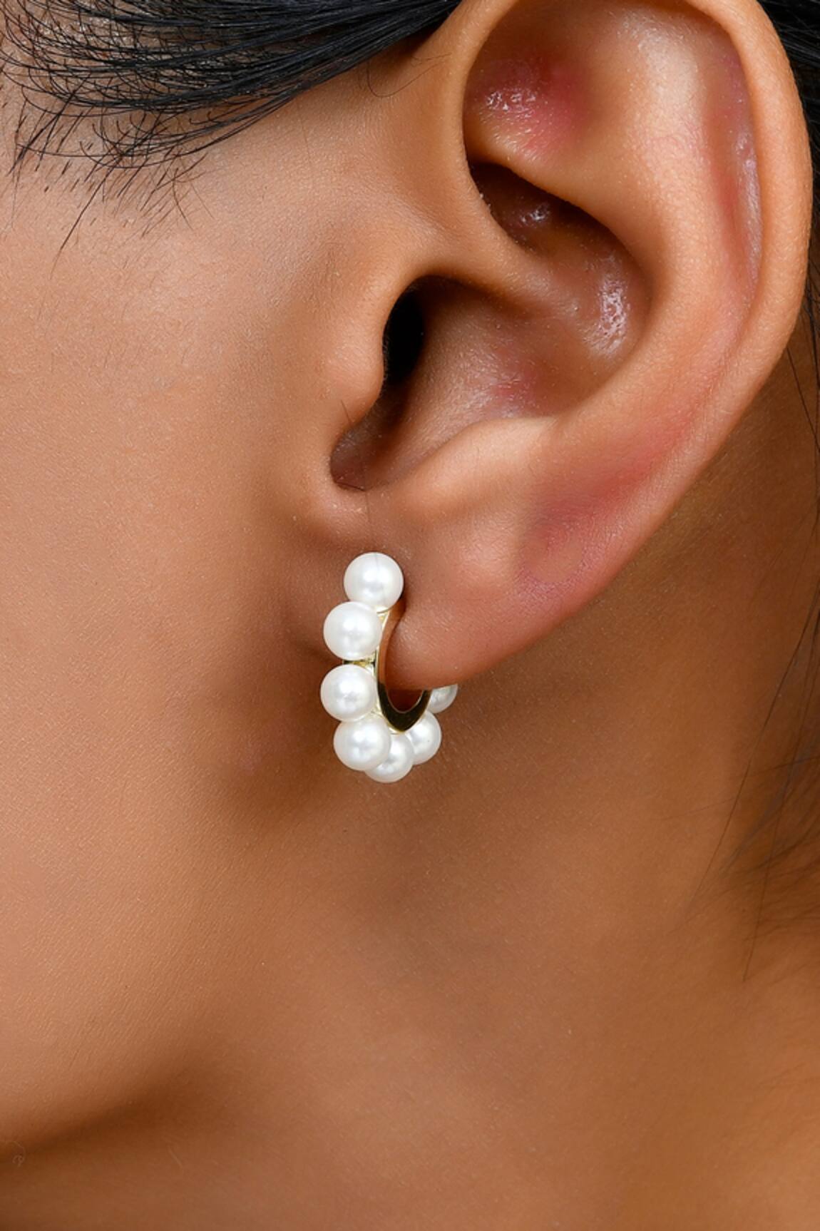 Arvino Elysian Pearl Embellished Earrings 