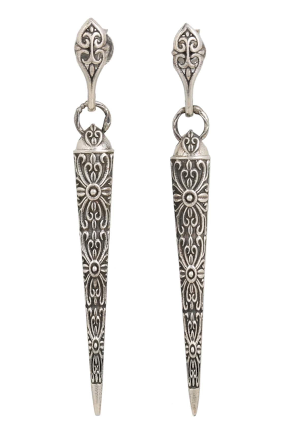 Anuka Jewels Floral Swirl Carved Earrings