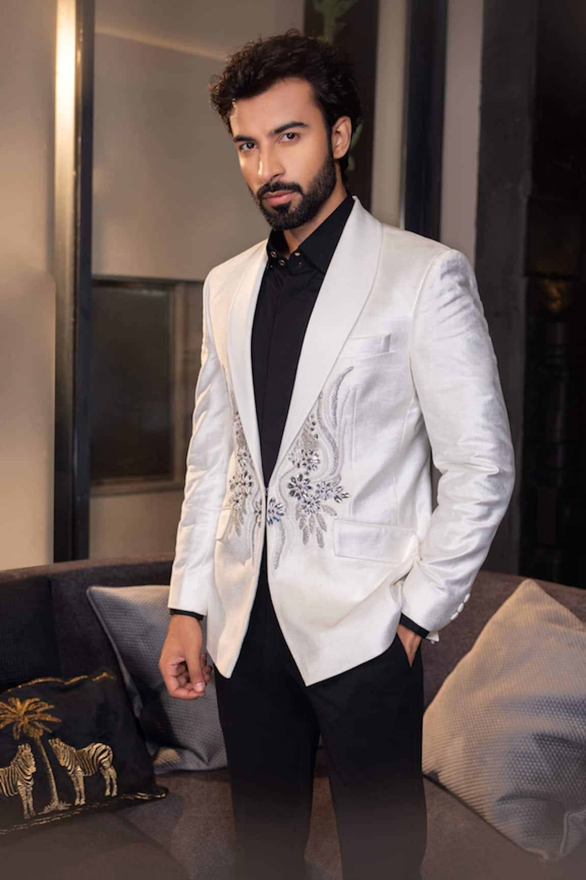 Amit Arora Crystal Embellished Suit Set