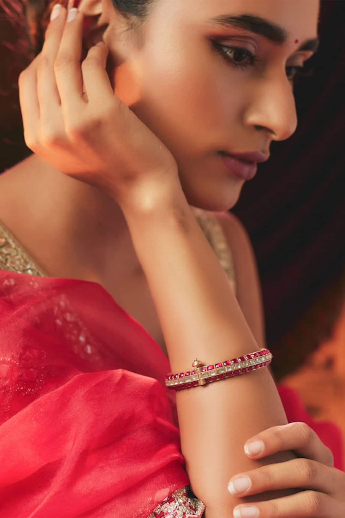 Karisa Designs Kundan Stone Embellished Bangle 